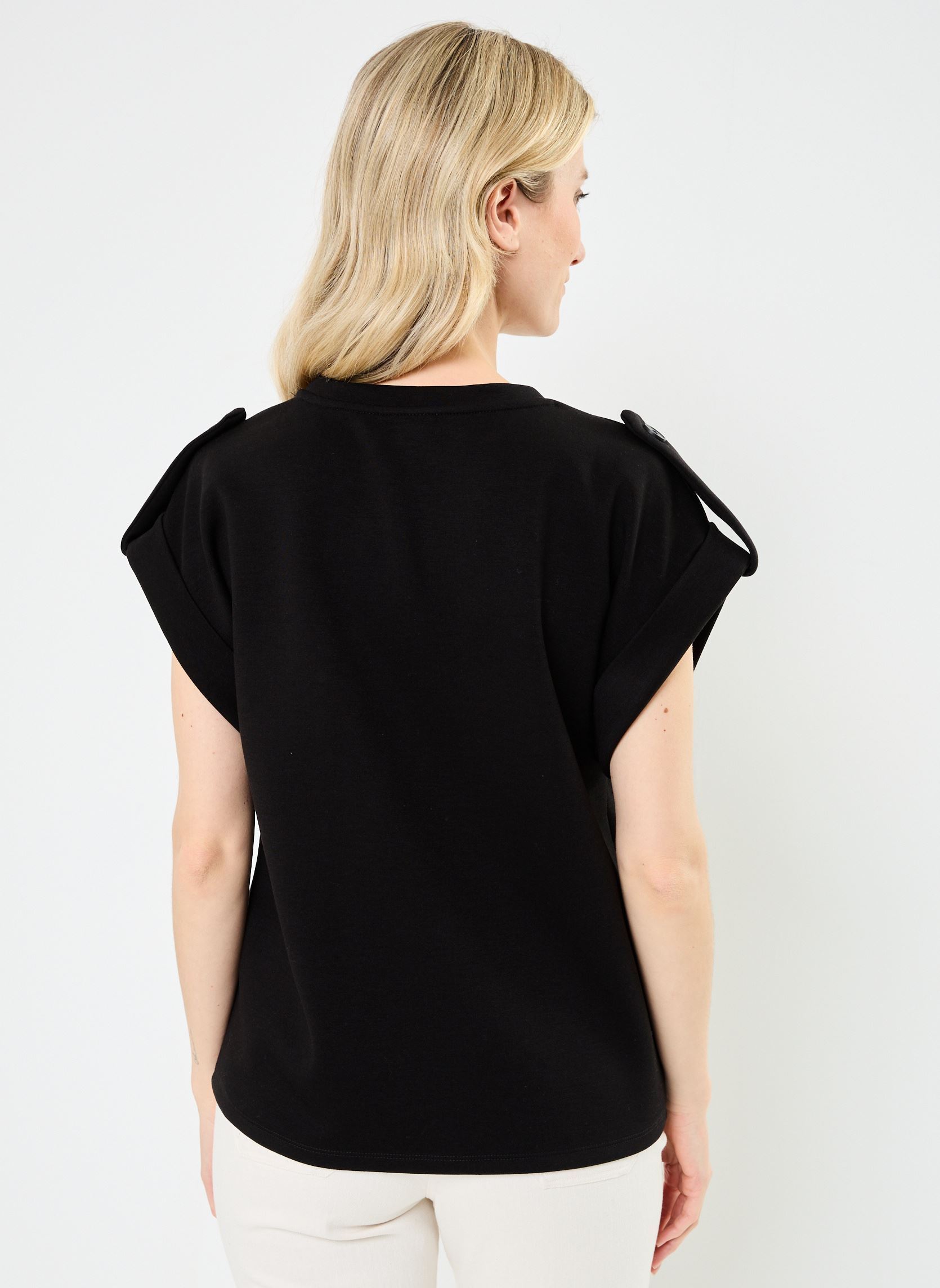 Kurzarm-T-Shirts VISIFFI O-NECK CAP SLEEVE TOP/PB damen schwarz Vila Kurzarm-T-Shirts VISIFFI O-NECK CAP SLEEVE TOP/PB damen schwarz Black Beauty