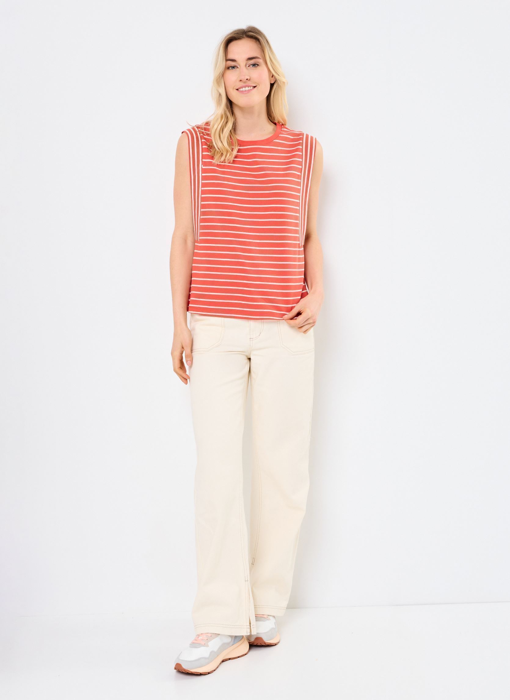 Débardeurs VIVERIANA O-NECK S/L TOP femme rouge Vila Débardeurs VIVERIANA O-NECK S/L TOP femme rouge AURORA RED