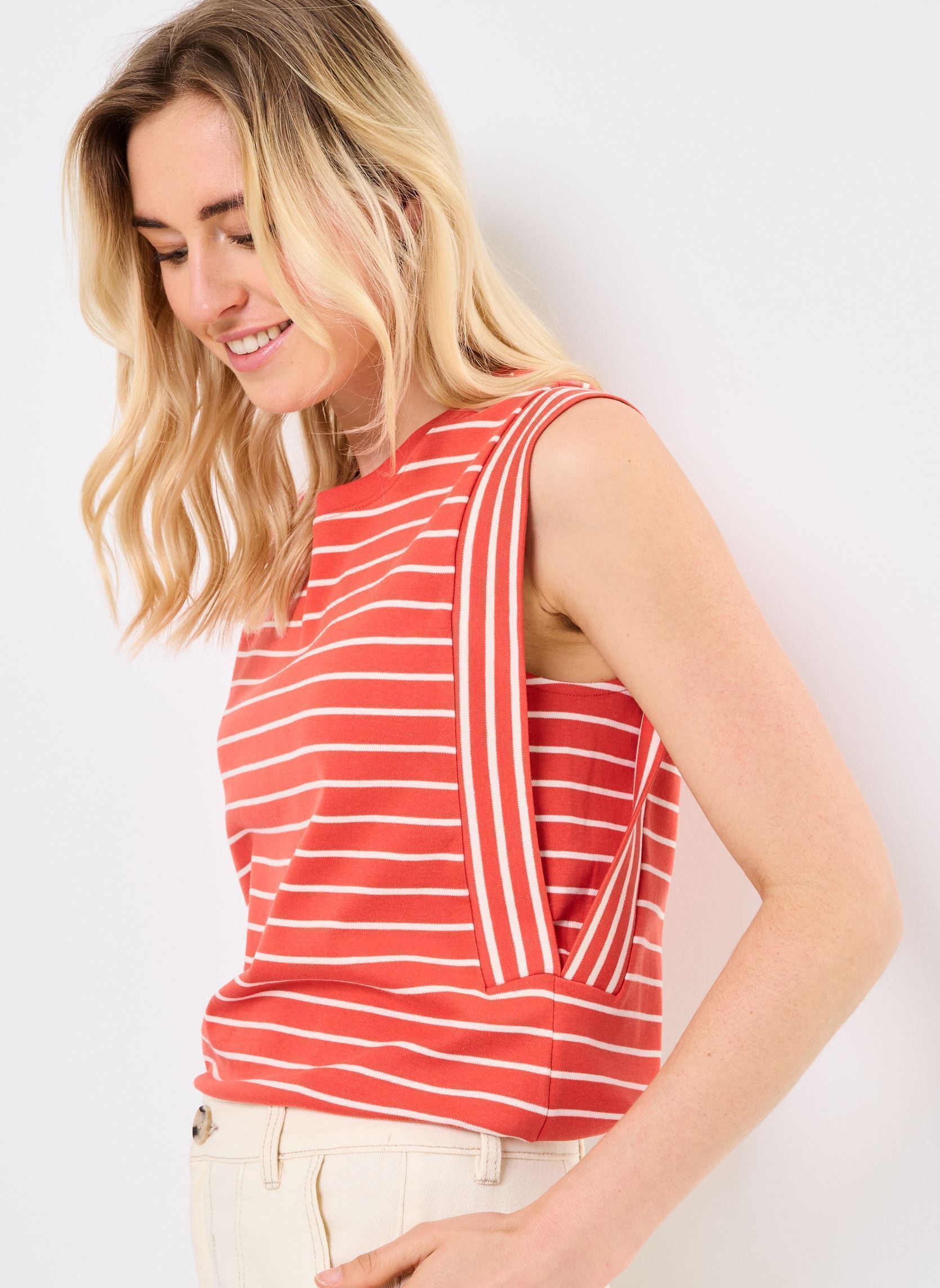 Débardeurs VIVERIANA O-NECK S/L TOP femme rouge Vila Débardeurs VIVERIANA O-NECK S/L TOP femme rouge AURORA RED