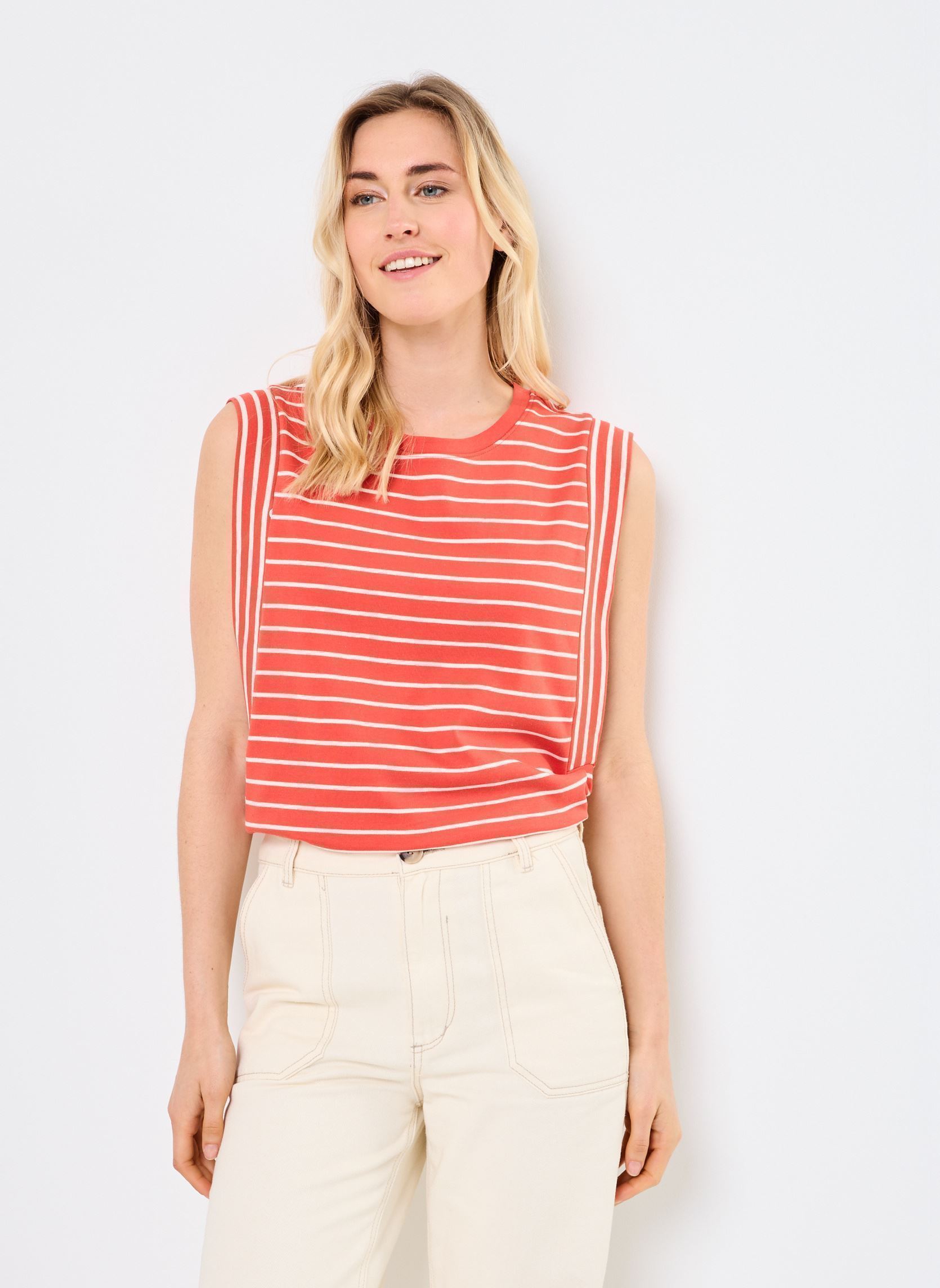 Débardeurs VIVERIANA O-NECK S/L TOP femme rouge Vila Débardeurs VIVERIANA O-NECK S/L TOP femme rouge AURORA RED