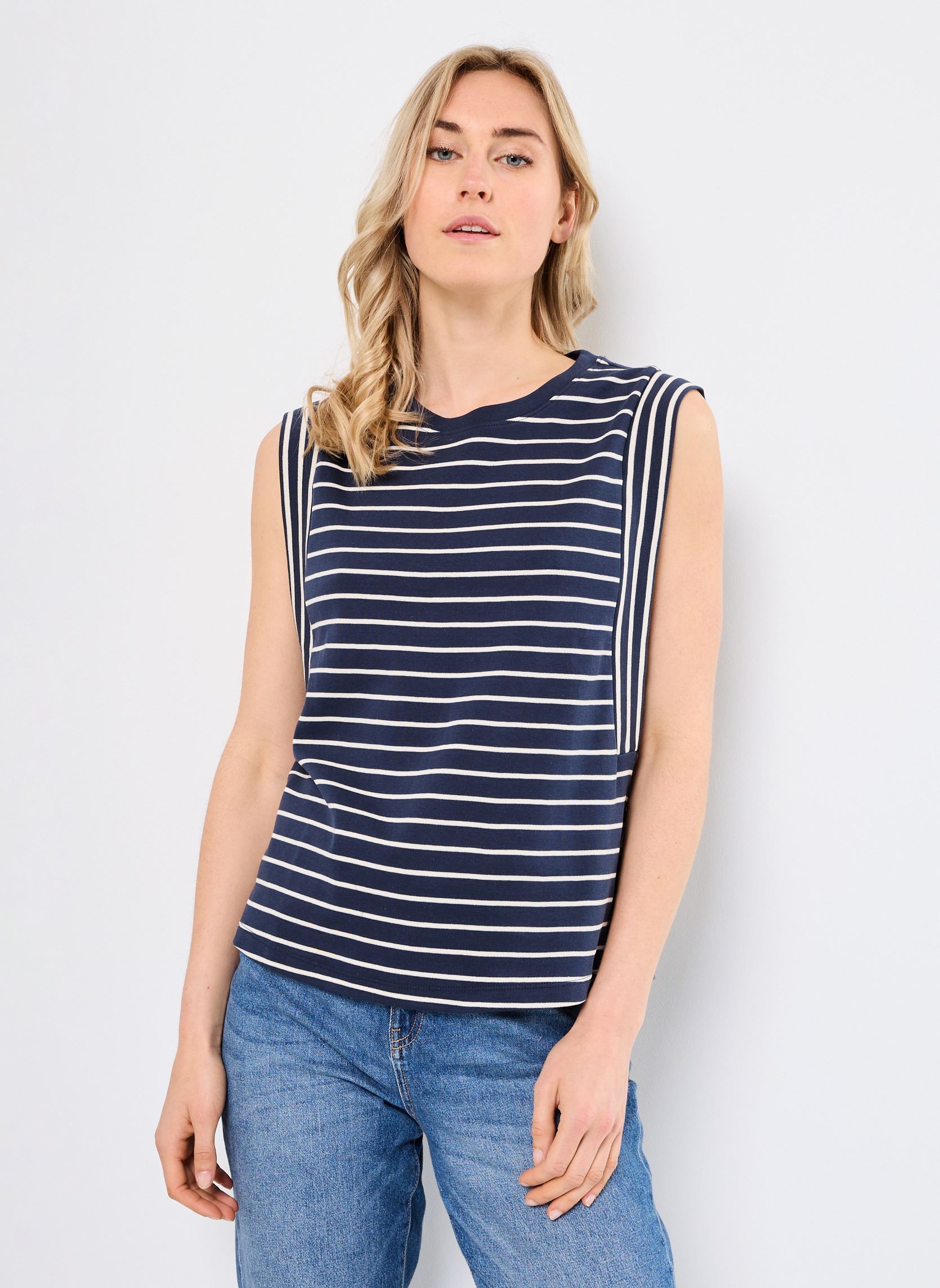 Débardeurs VIVERIANA O-NECK S/L TOP femme bleu Vila Débardeurs VIVERIANA O-NECK S/L TOP femme bleu NAVY BLAZER