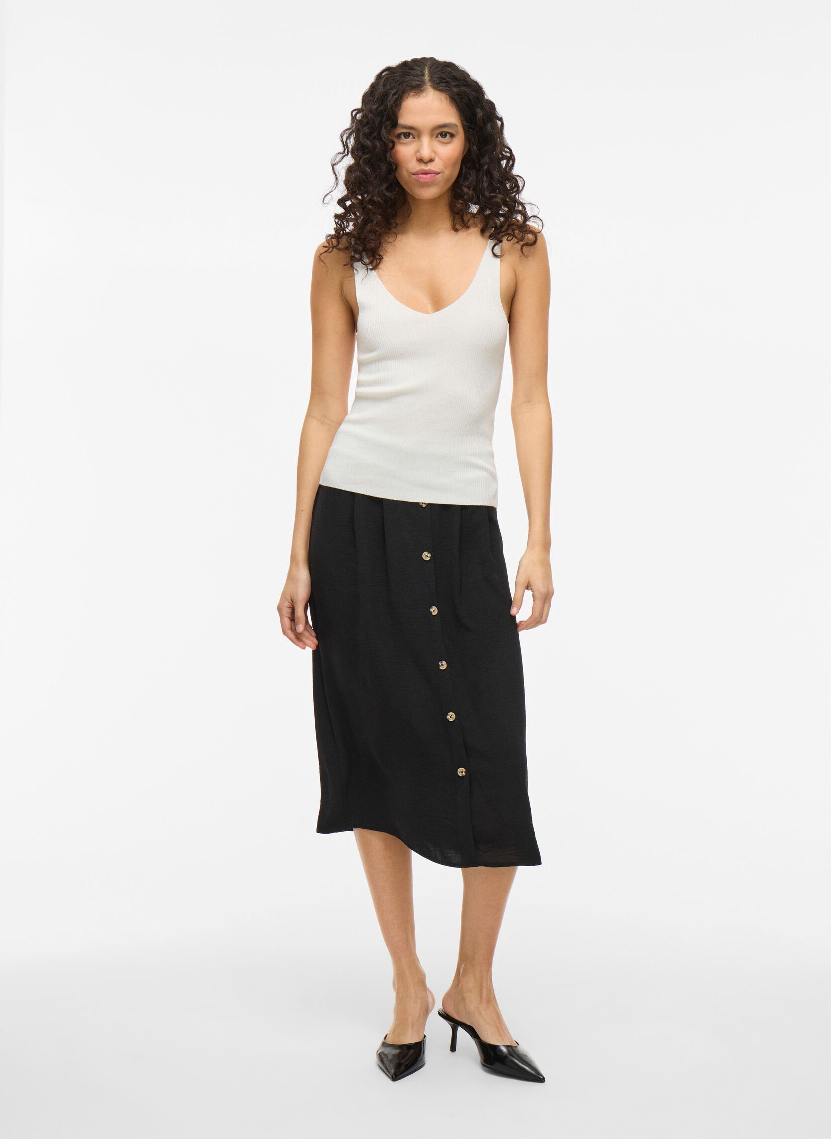 Tops VIWENNIE V-NECK RIB KNIT S/L TOP - NOOS femme blanc Vila Tops VIWENNIE V-NECK RIB KNIT S/L TOP - NOOS femme blanc Cloud Dancer