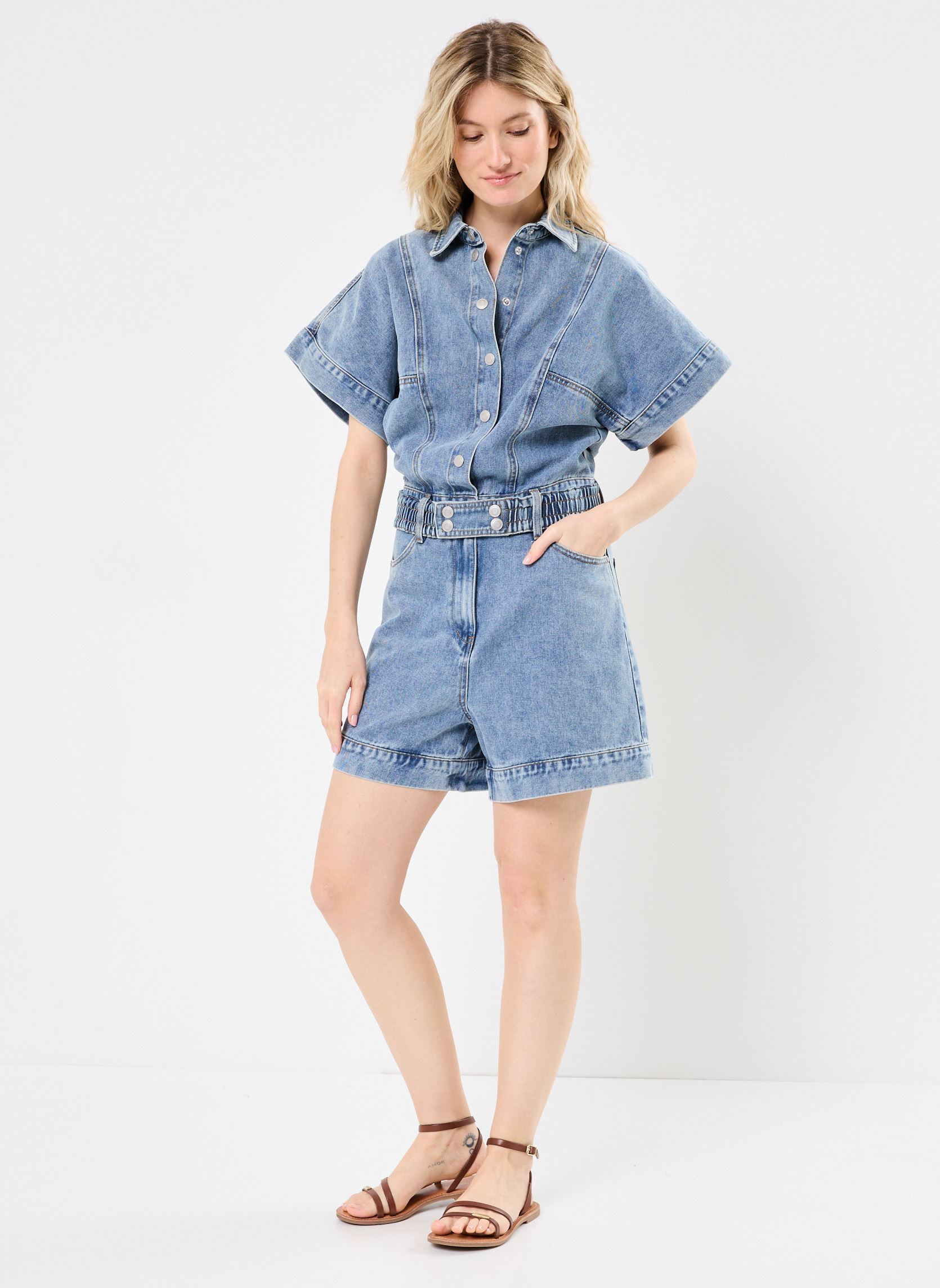 Completi corti ROUJOLIE 2/4 DENIM PLAYSUIT donna blu Vila Completi corti ROUJOLIE 2/4 DENIM PLAYSUIT donna blu Light Blue Denim