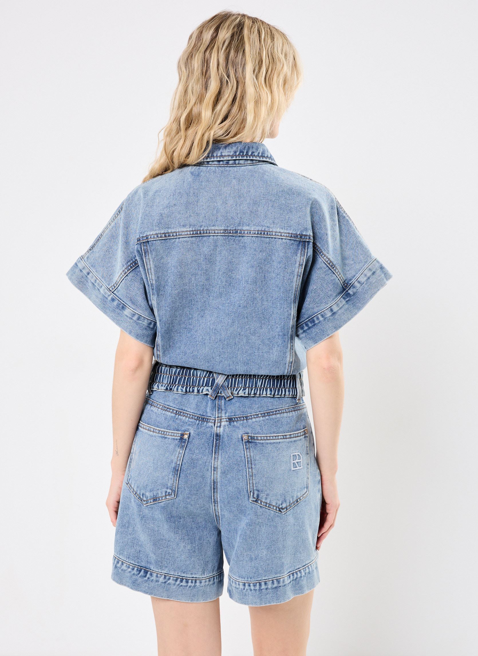 Completi corti ROUJOLIE 2/4 DENIM PLAYSUIT donna blu Vila Completi corti ROUJOLIE 2/4 DENIM PLAYSUIT donna blu Light Blue Denim