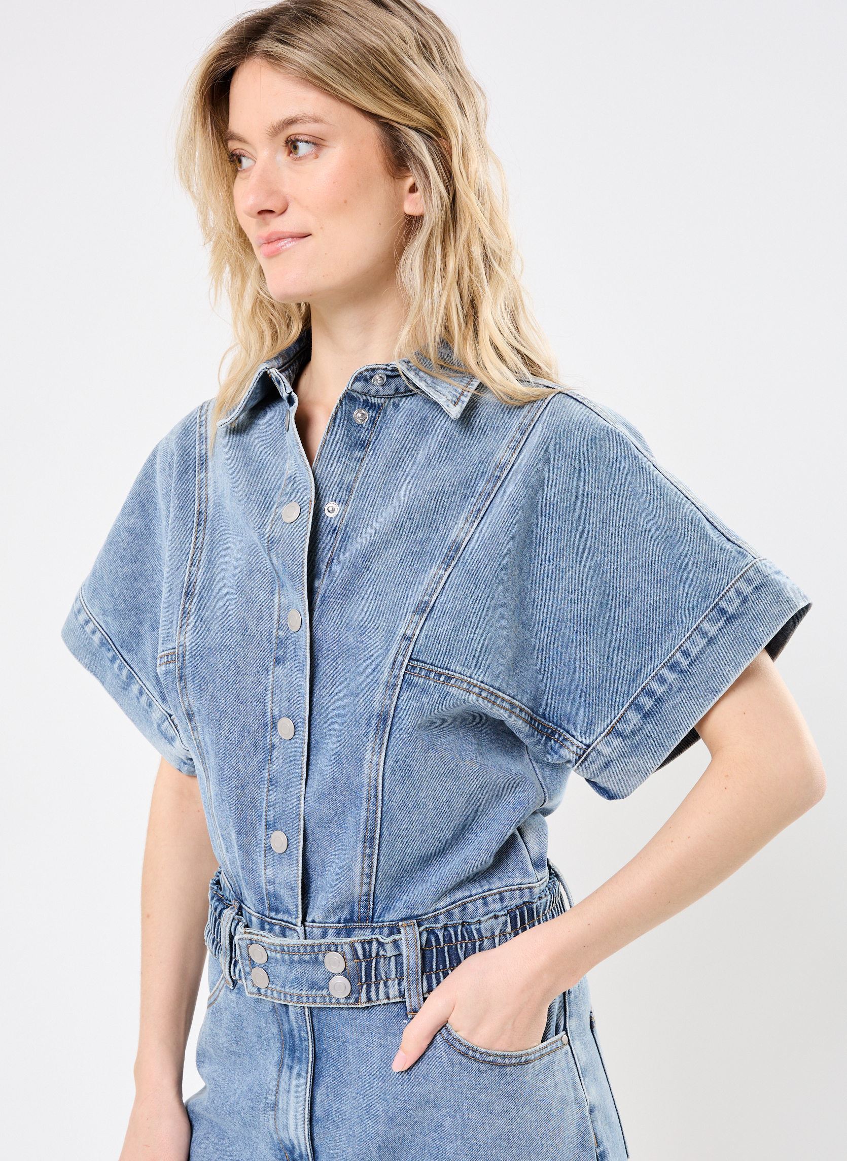 Completi corti ROUJOLIE 2/4 DENIM PLAYSUIT donna blu Vila Completi corti ROUJOLIE 2/4 DENIM PLAYSUIT donna blu Light Blue Denim