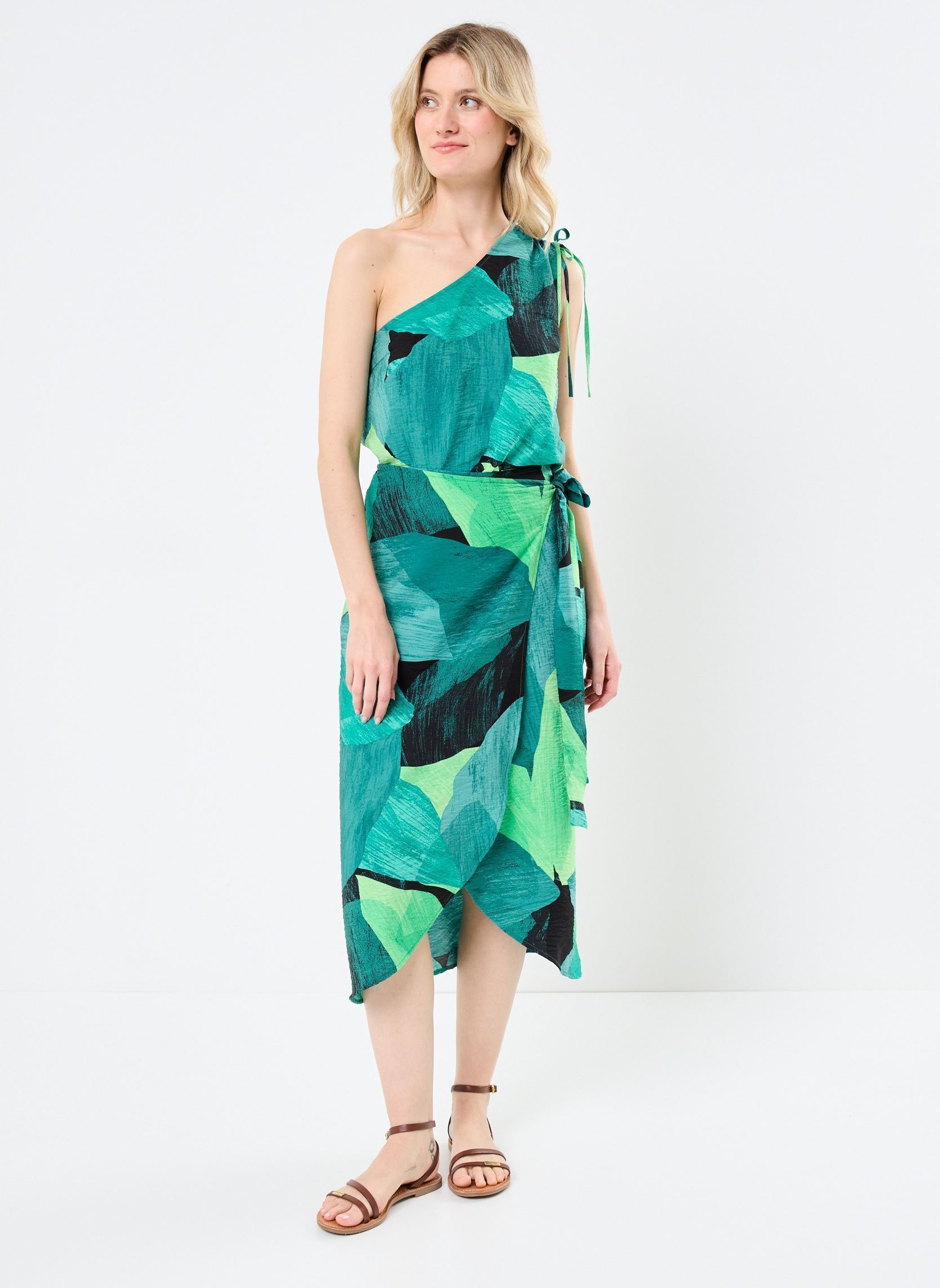 Jupes mi-longues VIDOLIRA ELA HW MIDI SHARONG SKIRT femme vert Vila Jupes mi-longues VIDOLIRA ELA HW MIDI SHARONG SKIRT femme vert Summer Green
