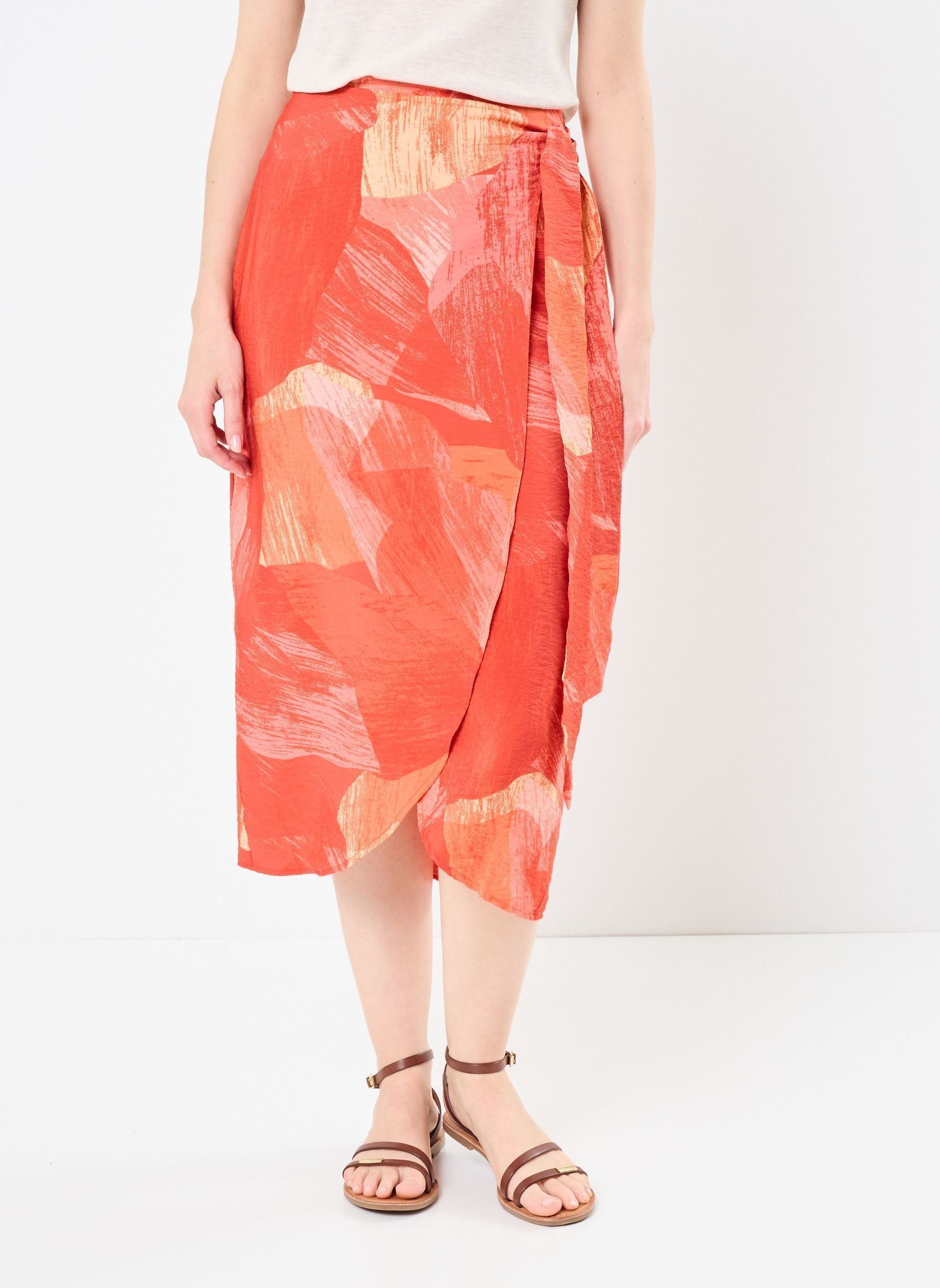 Jupes mi-longues VIDOLIRA ELA HW MIDI SHARONG SKIRT femme rose Vila Jupes mi-longues VIDOLIRA ELA HW MIDI SHARONG SKIRT femme rose aurora red
