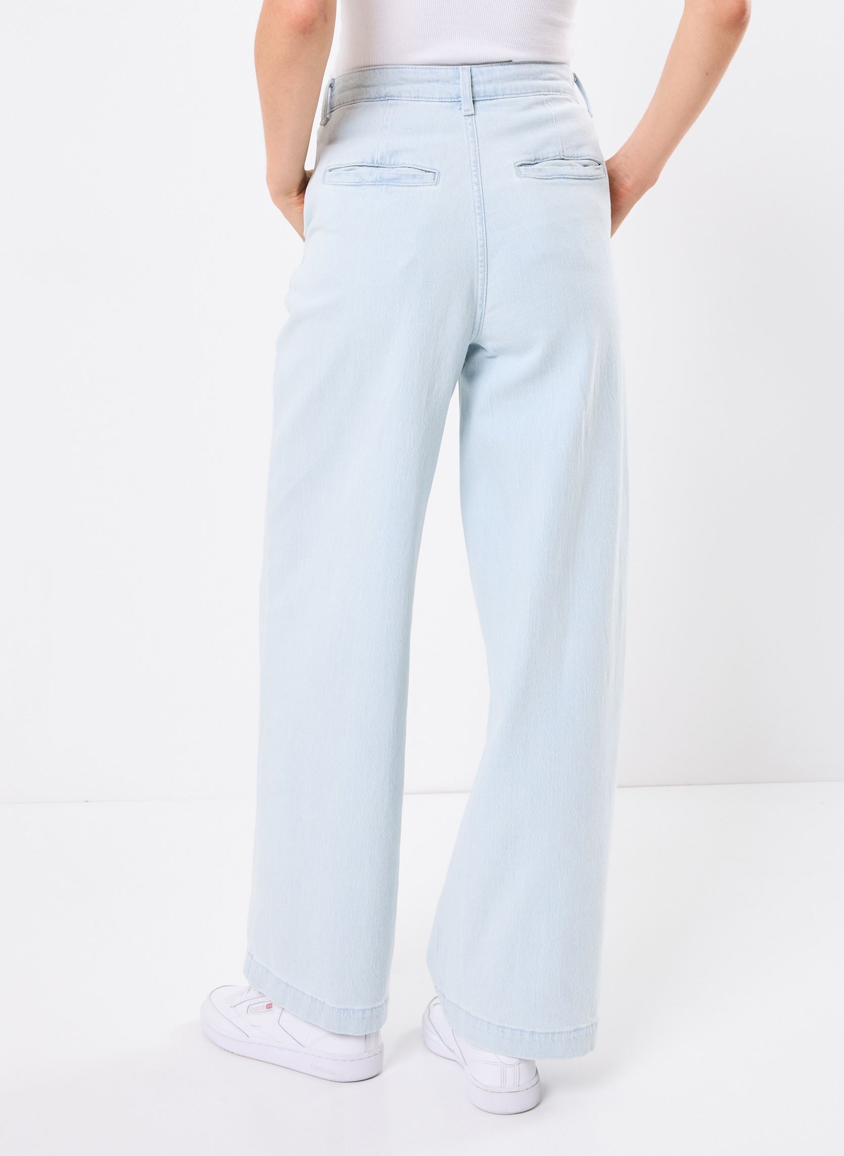 Jeans large VIFLOWY HW WIDE JEANS LBD JAF245 femme bleu Vila Jeans large VIFLOWY HW WIDE JEANS LBD JAF245 femme bleu LIGHT BLUE DENIM