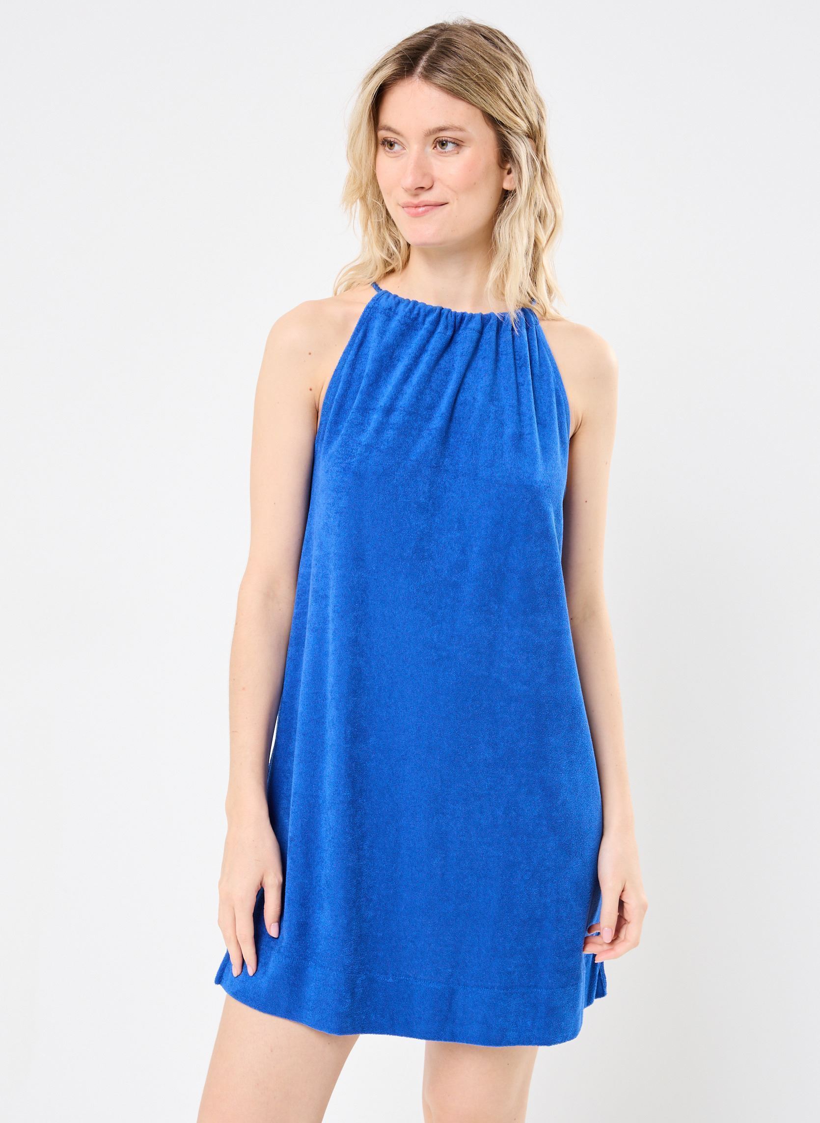 Robes VIFROTTE HALTERNECK S/L SHORT DRESS/LS femme bleu Vila Robes VIFROTTE HALTERNECK S/L SHORT DRESS/LS femme bleu Beaucoup Blue