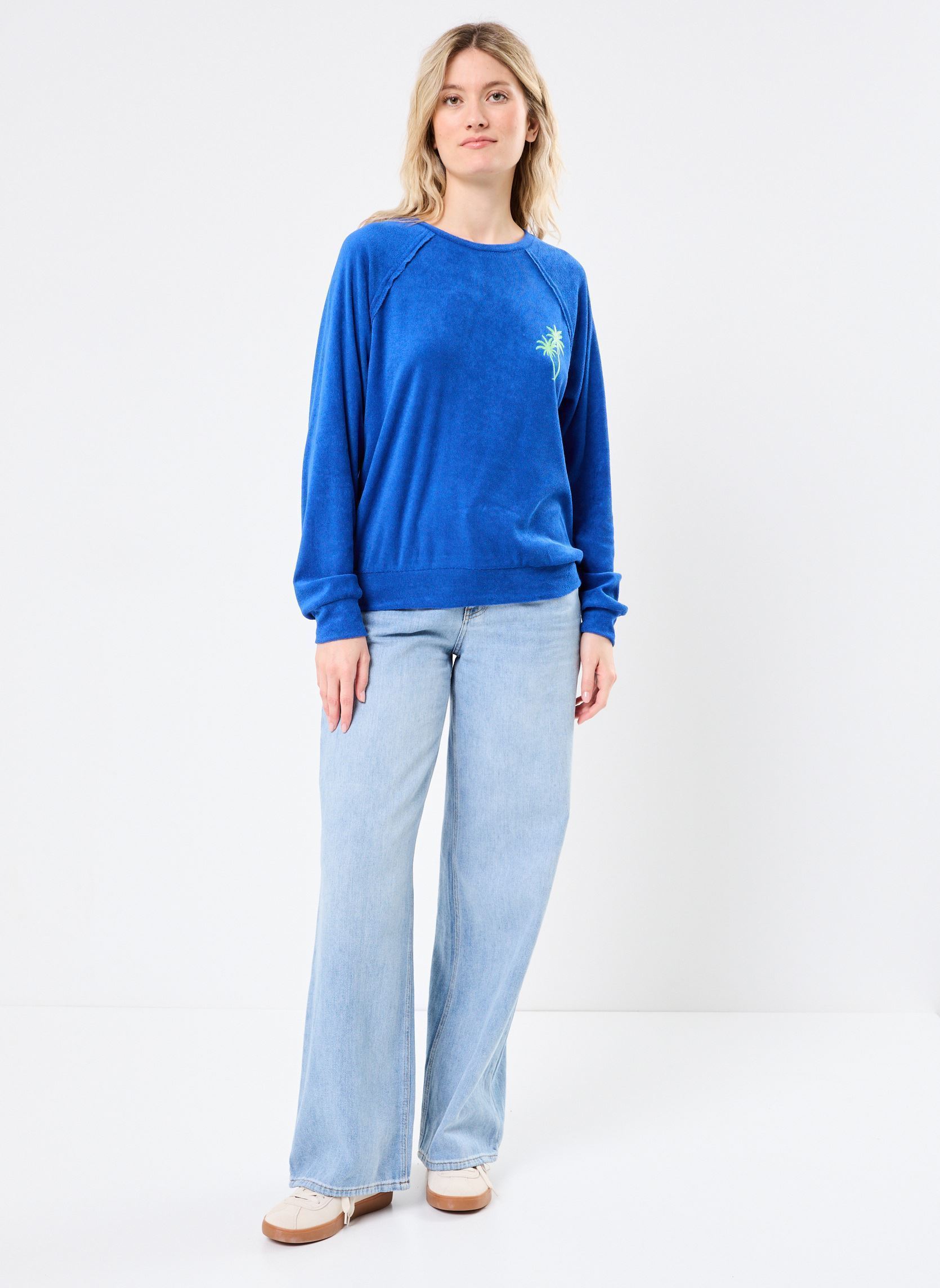 Sweatshirts VIFROTTE O-NECK LS PRINTED SHIRTLS femme bleu Vila Sweatshirts VIFROTTE O-NECK LS PRINTED SHIRTLS femme bleu Birch