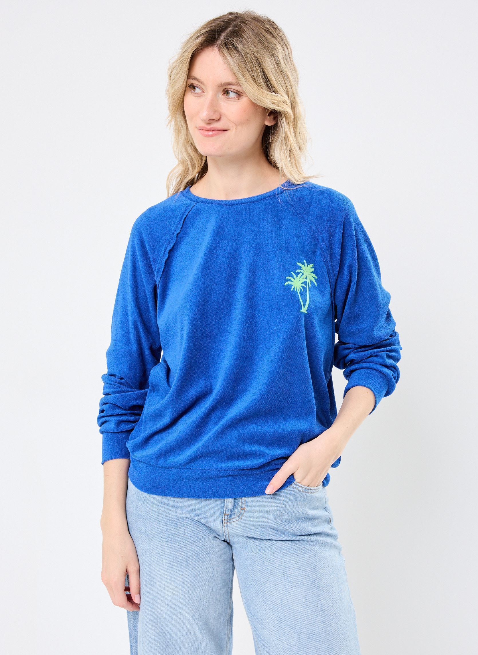 Sweatshirts VIFROTTE O-NECK LS PRINTED SHIRTLS femme bleu Vila Sweatshirts VIFROTTE O-NECK LS PRINTED SHIRTLS femme bleu Birch