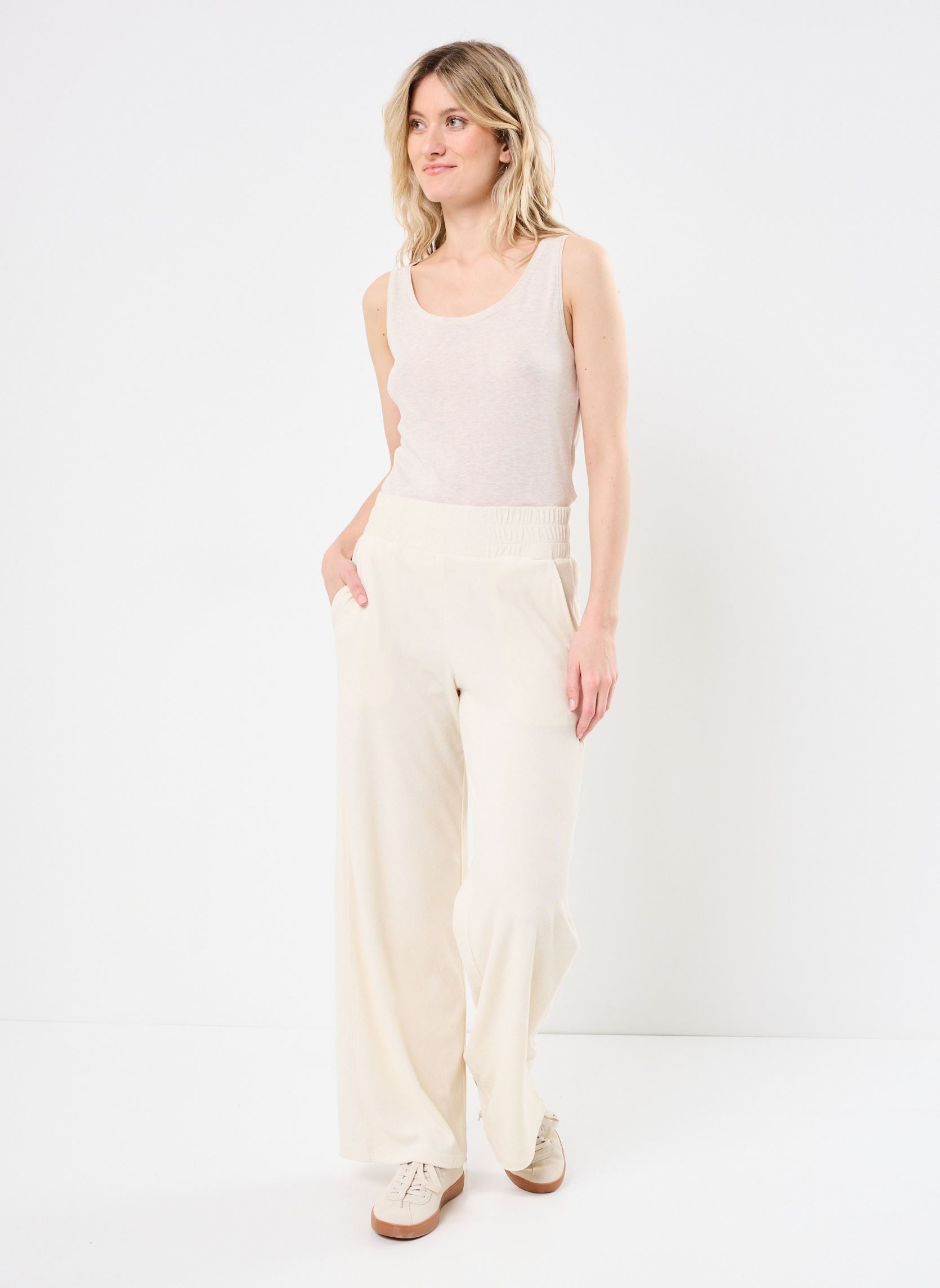 Wijde broeken VIFROTTE PANTS/LS dames beige Vila Wijde broeken VIFROTTE PANTS/LS dames beige Birch
