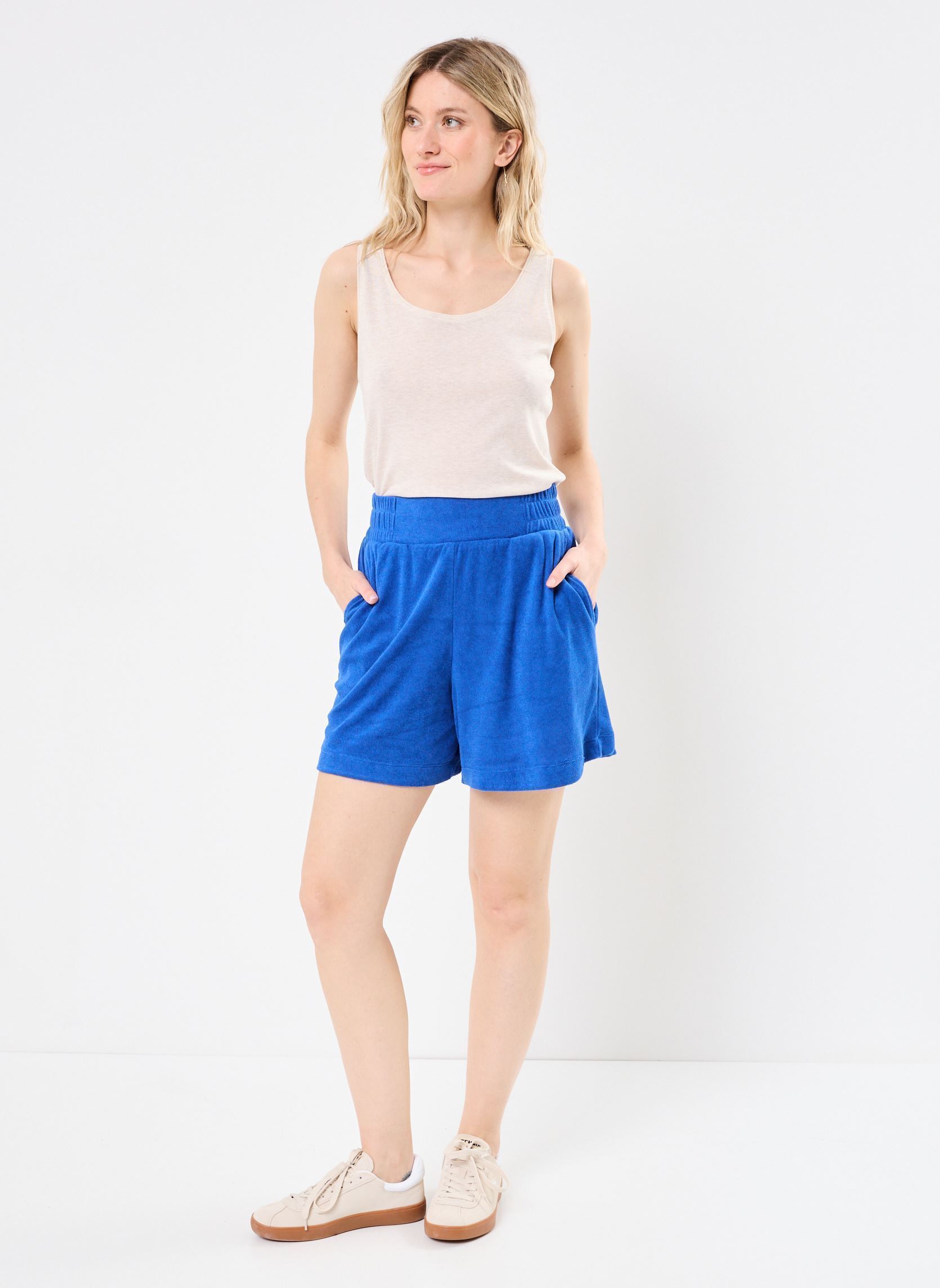 Pantaloncini VIFROTTE SHORTS/LS donna blu Vila Pantaloncini VIFROTTE SHORTS/LS donna blu Beaucoup Blue