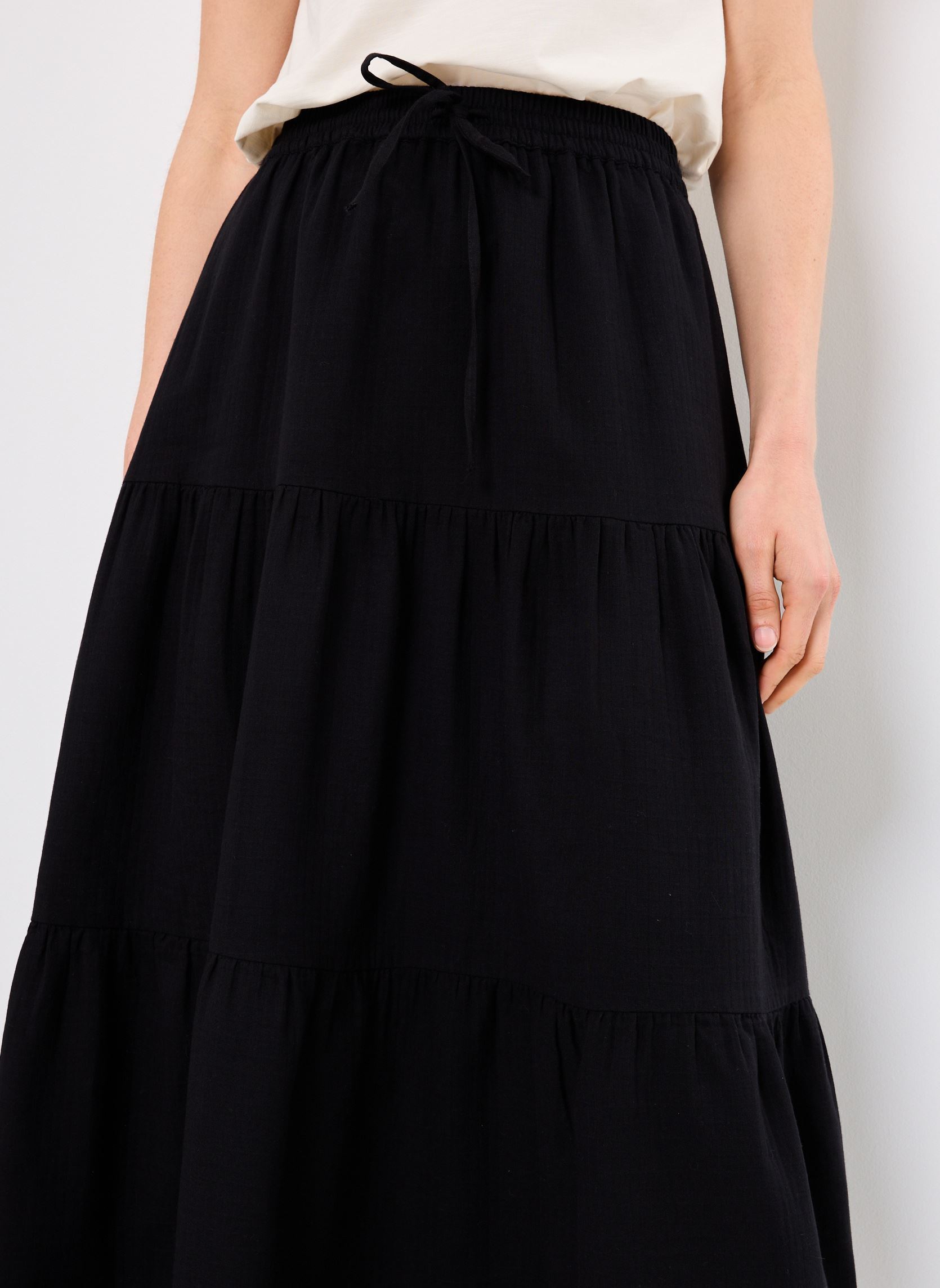 Lange rokken VILANIA RW ANKLE SKIRT dames zwart Vila Lange rokken VILANIA RW ANKLE SKIRT dames zwart Black Beauty
