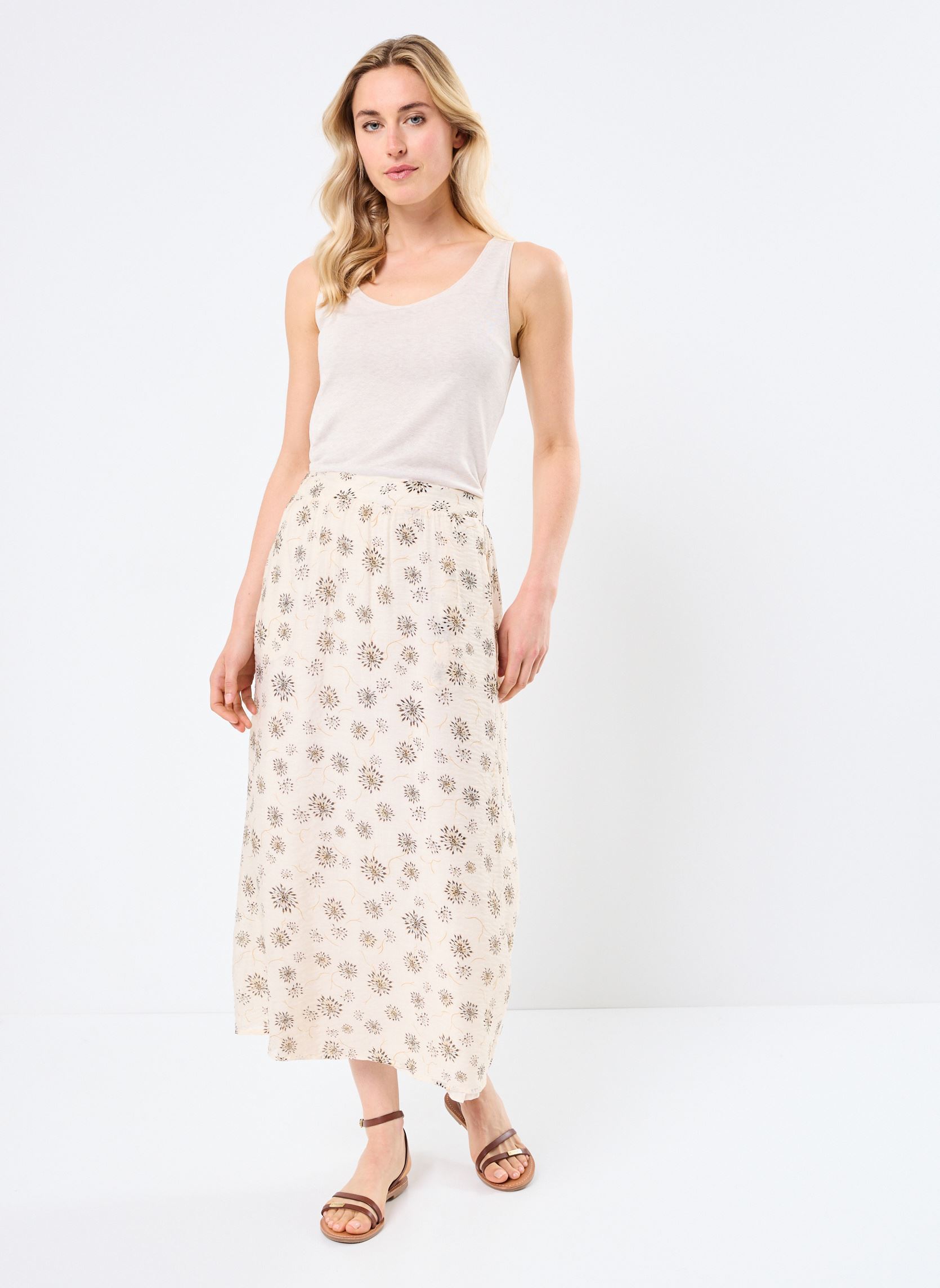 Jupes mi-longues VILYRIA LUC ANKLE SKIRT/C32 femme beige Vila Jupes mi-longues VILYRIA LUC ANKLE SKIRT/C32 femme beige Birch