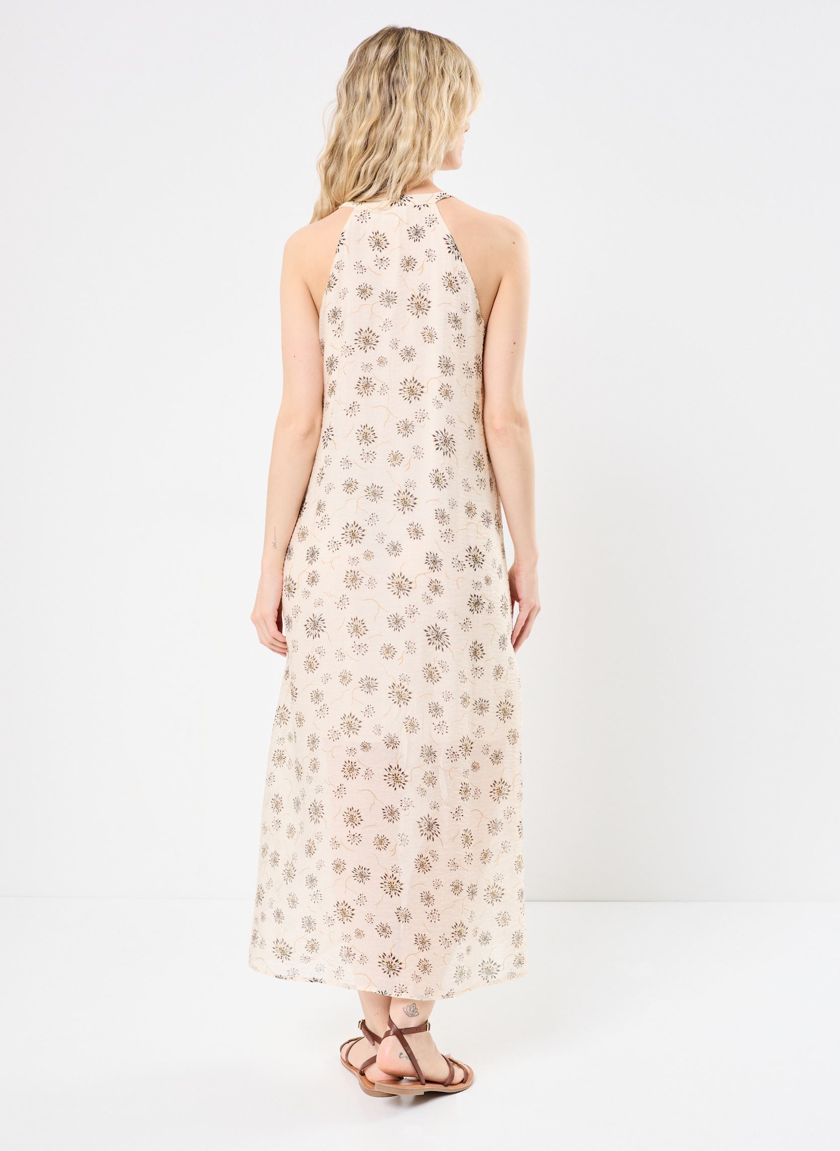 Robes longues VILYRIA V-NECK ANKLE DRESS/C32 femme beige Vila Robes longues VILYRIA V-NECK ANKLE DRESS/C32 femme beige Birch
