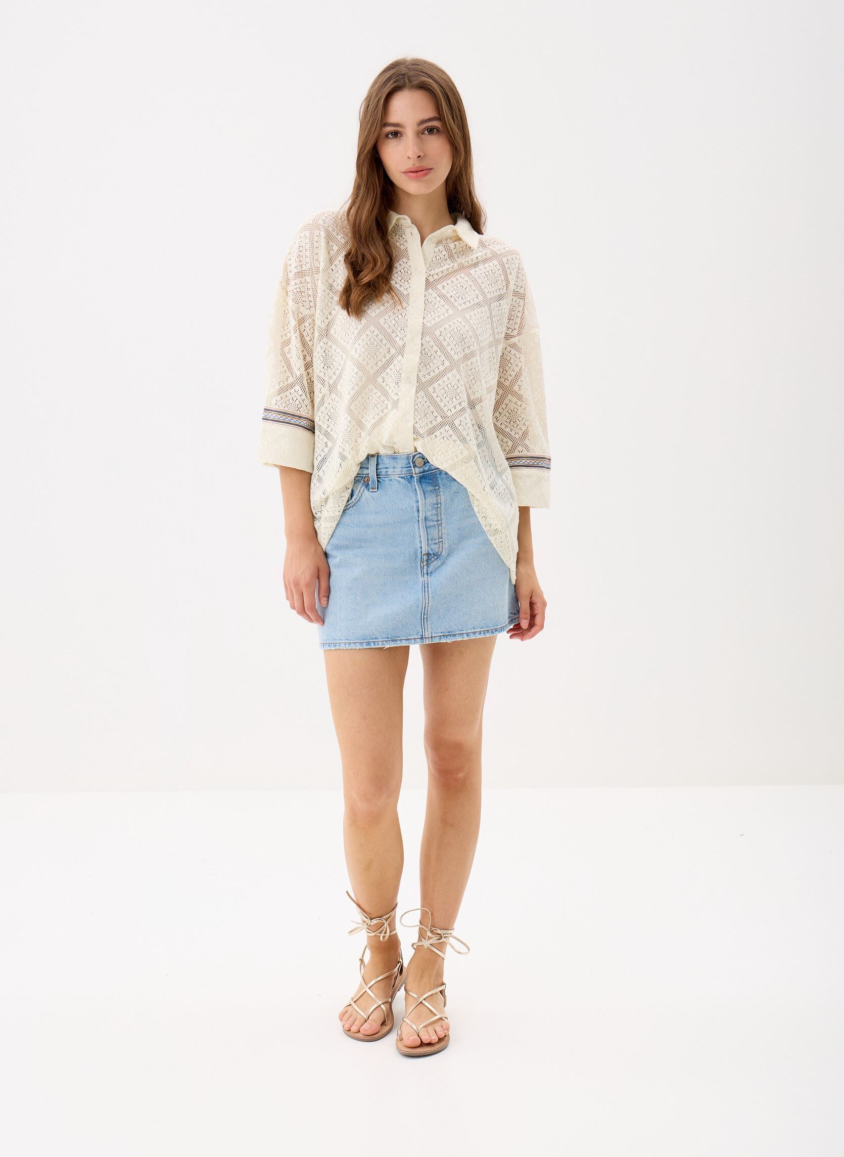 Langarm-Hemden VINOEMIE 3/4 OVERSIZE SHIRT/C32 damen beige Vila Langarm-Hemden VINOEMIE 3/4 OVERSIZE SHIRT/C32 damen beige Birch