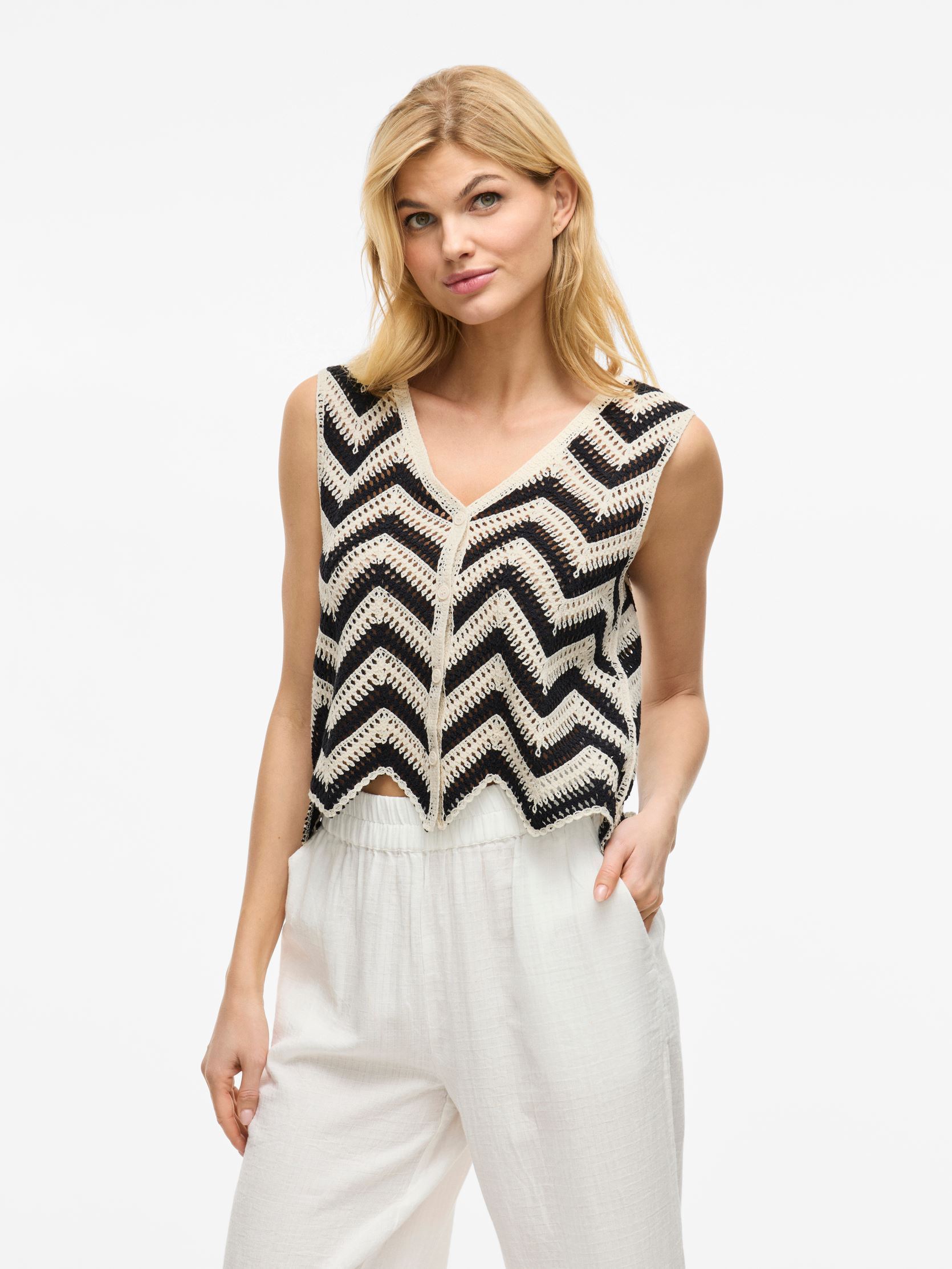Tops VISERILDA V-NECK S/L VEST/BFS femme beige Vila Tops VISERILDA V-NECK S/L VEST/BFS femme beige Birch