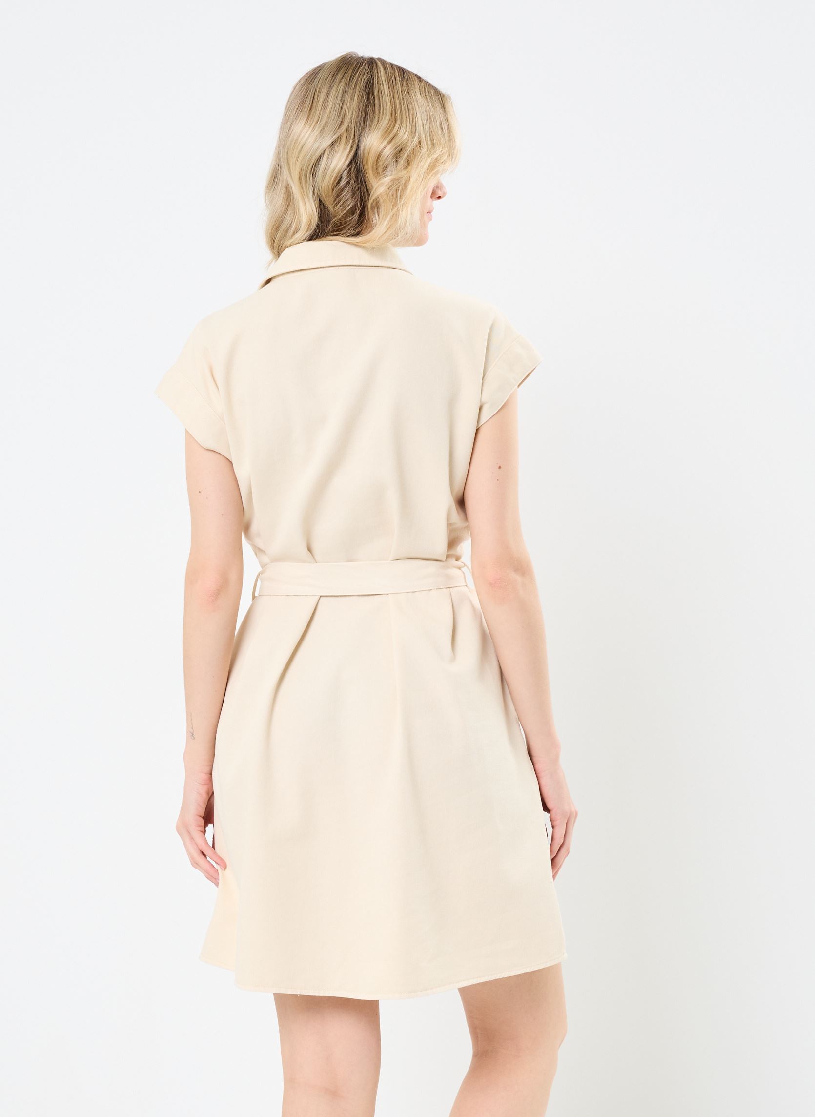 Kleider VITILO S/L SHIRT DRESS damen beige Vila Kleider VITILO S/L SHIRT DRESS damen beige BIRCH