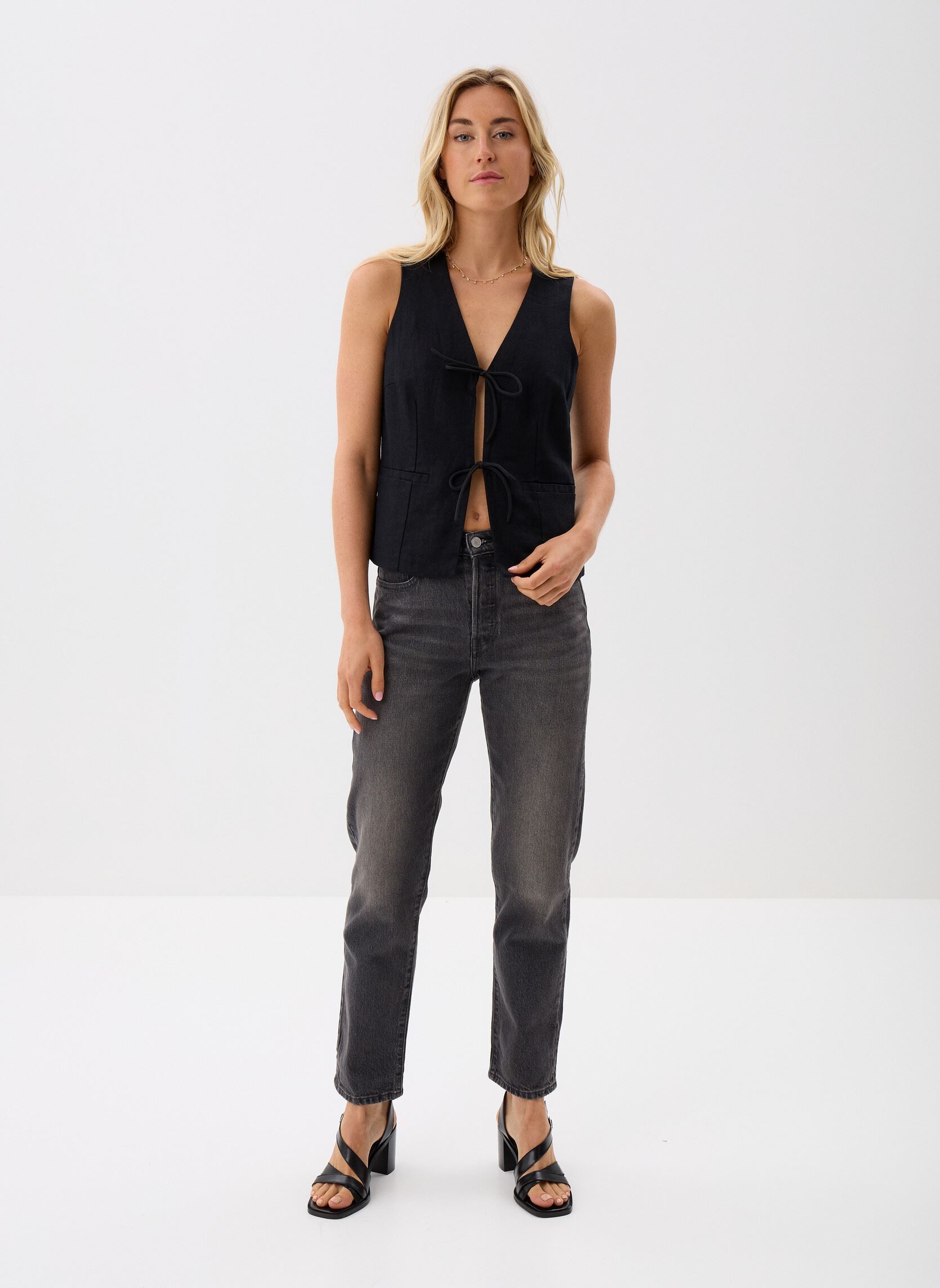 Gilet ROUSUMMER WAISTCOAT donna nero Vila Gilet ROUSUMMER WAISTCOAT donna nero Meteorite