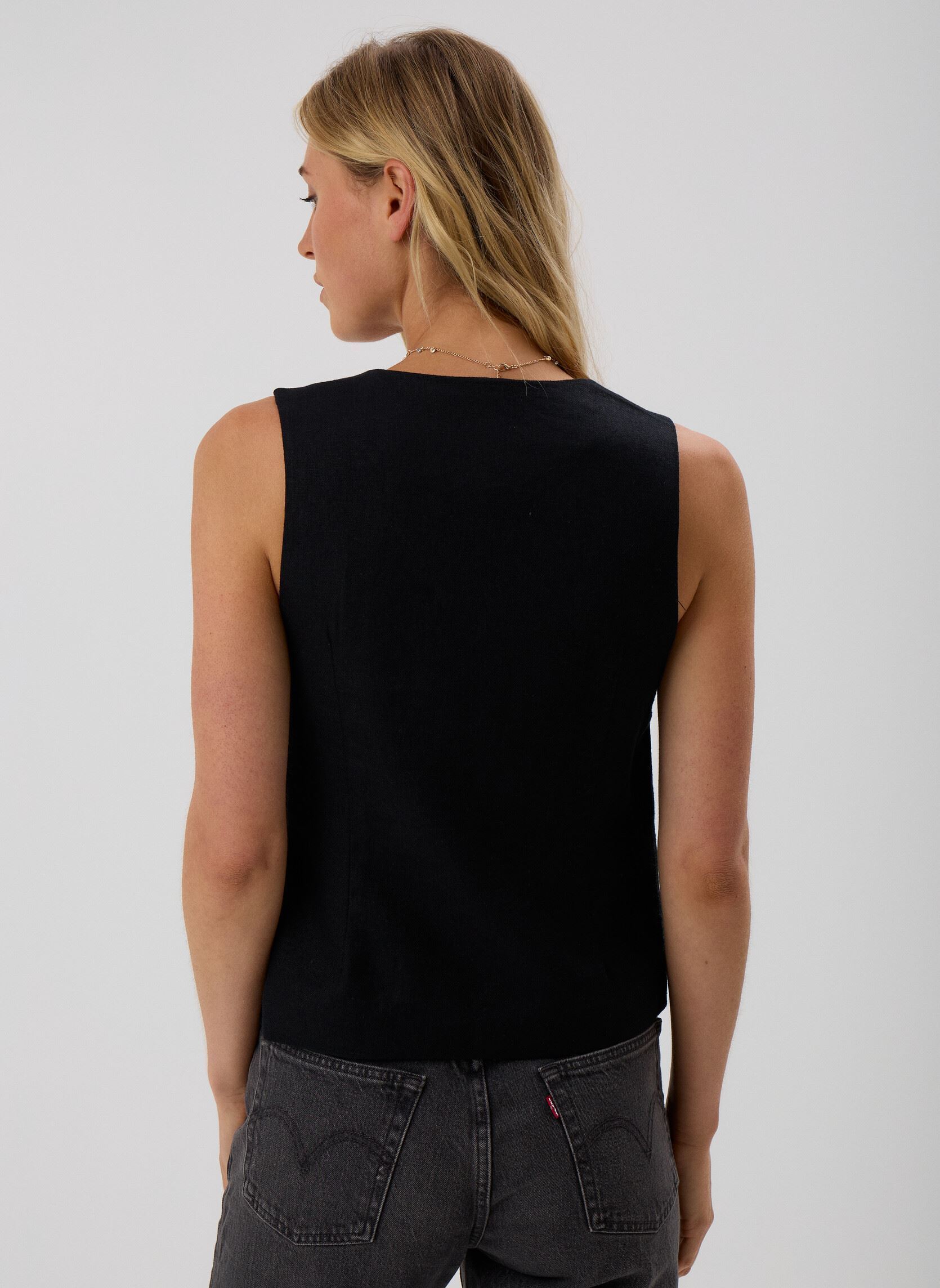Gilet ROUSUMMER WAISTCOAT donna nero Vila Gilet ROUSUMMER WAISTCOAT donna nero Meteorite