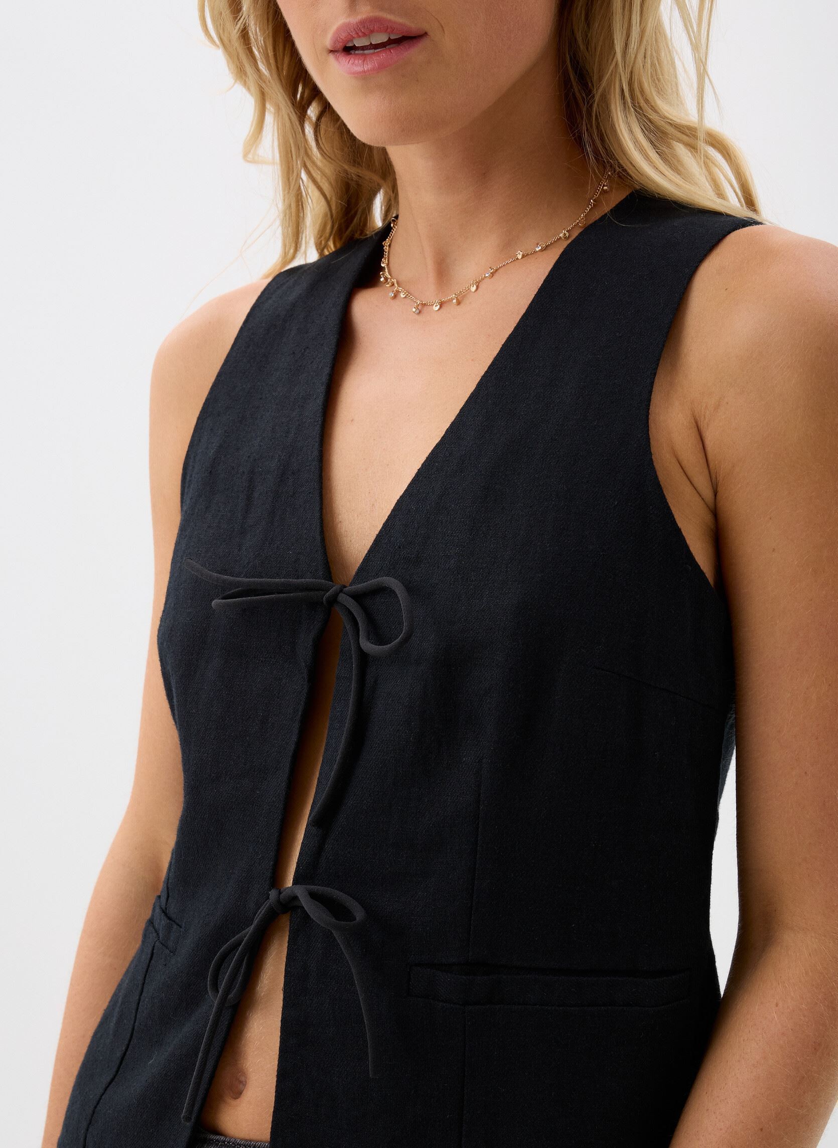 Gilet ROUSUMMER WAISTCOAT donna nero Vila Gilet ROUSUMMER WAISTCOAT donna nero Meteorite