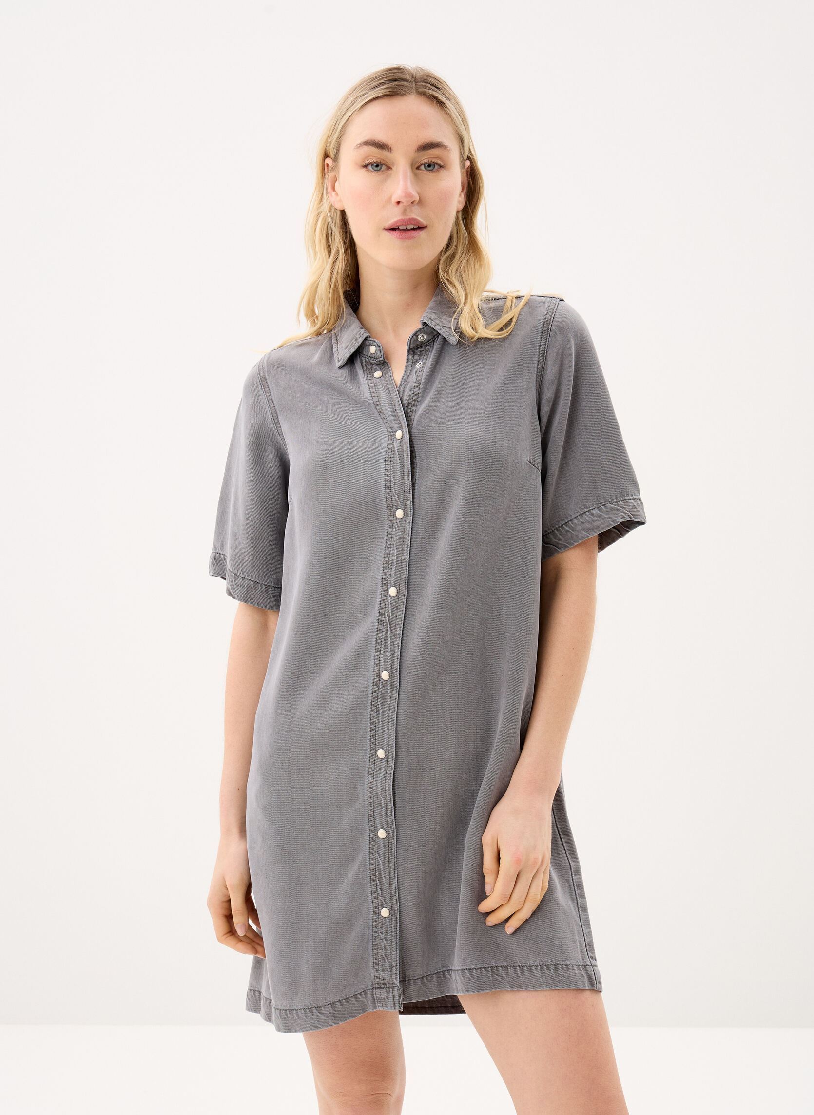 Kleider OBJFRAME 2/4 RE DENIM DRESS NOOS damen grau OBJECT Kleider OBJFRAME 2/4 RE DENIM DRESS NOOS damen grau Light Grey Denim