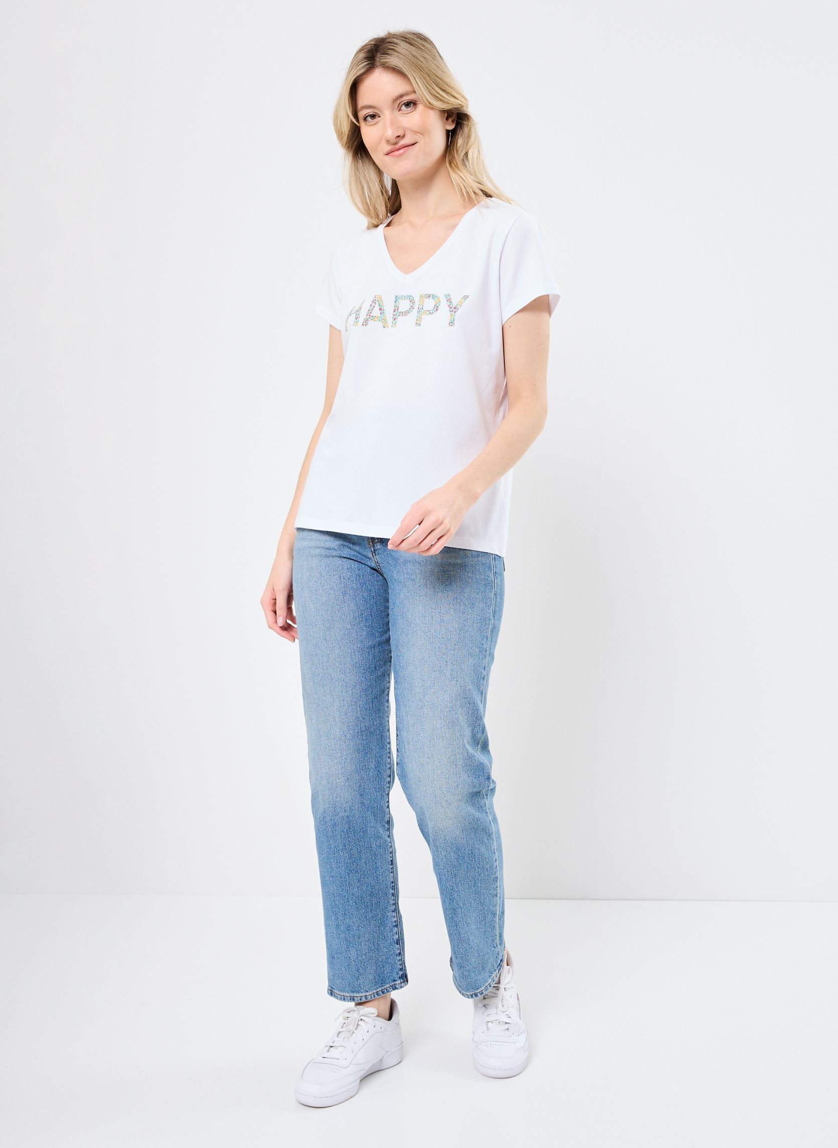 Kurzarm-T-Shirts PCSERIMA SS T-SHIRT FC BC damen weiß Pieces Kurzarm-T-Shirts PCSERIMA SS T-SHIRT FC BC damen weiß BRIGHT WHITE AP