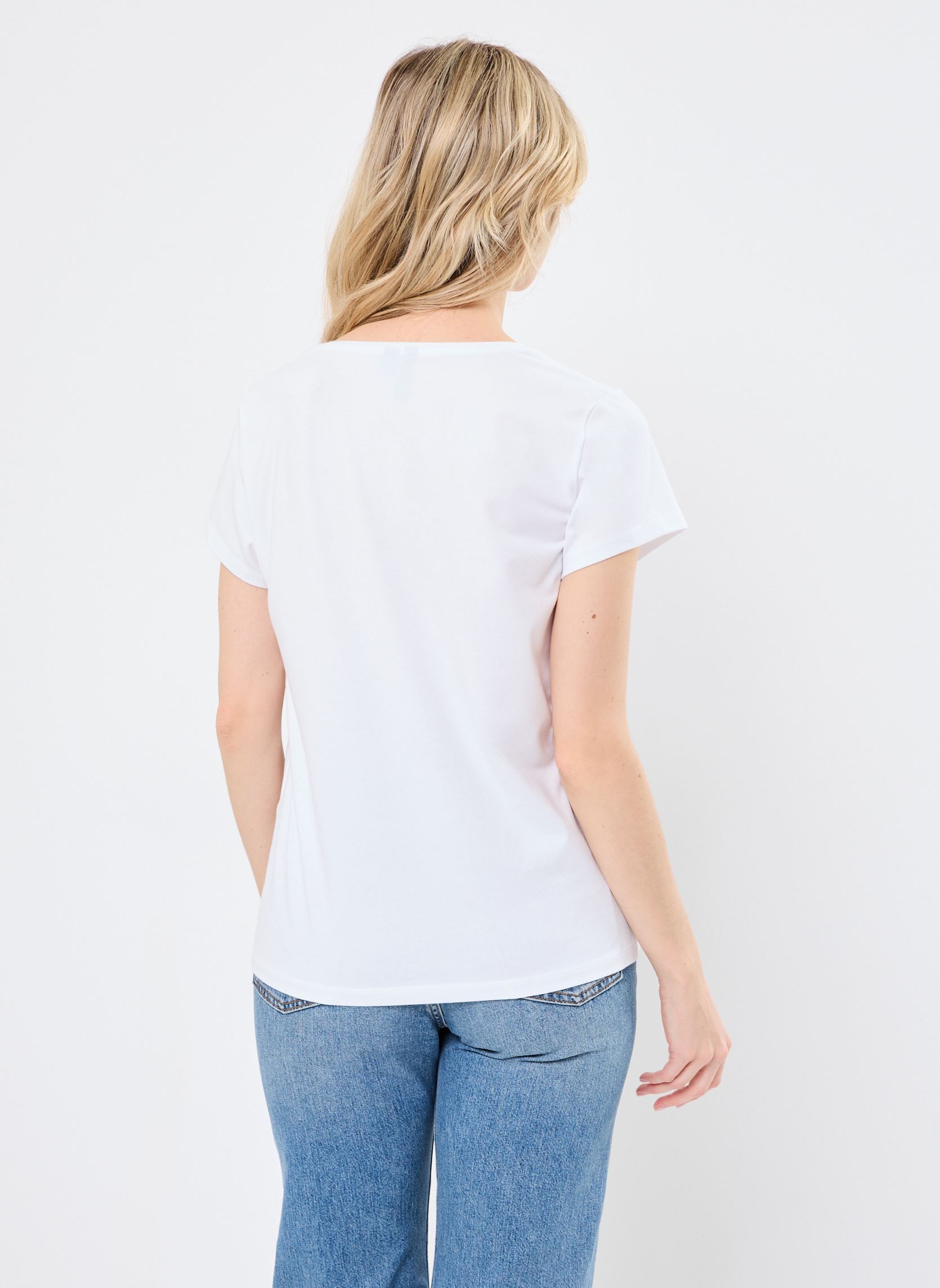 Kurzarm-T-Shirts PCSERIMA SS T-SHIRT FC BC damen weiß Pieces Kurzarm-T-Shirts PCSERIMA SS T-SHIRT FC BC damen weiß BRIGHT WHITE AP