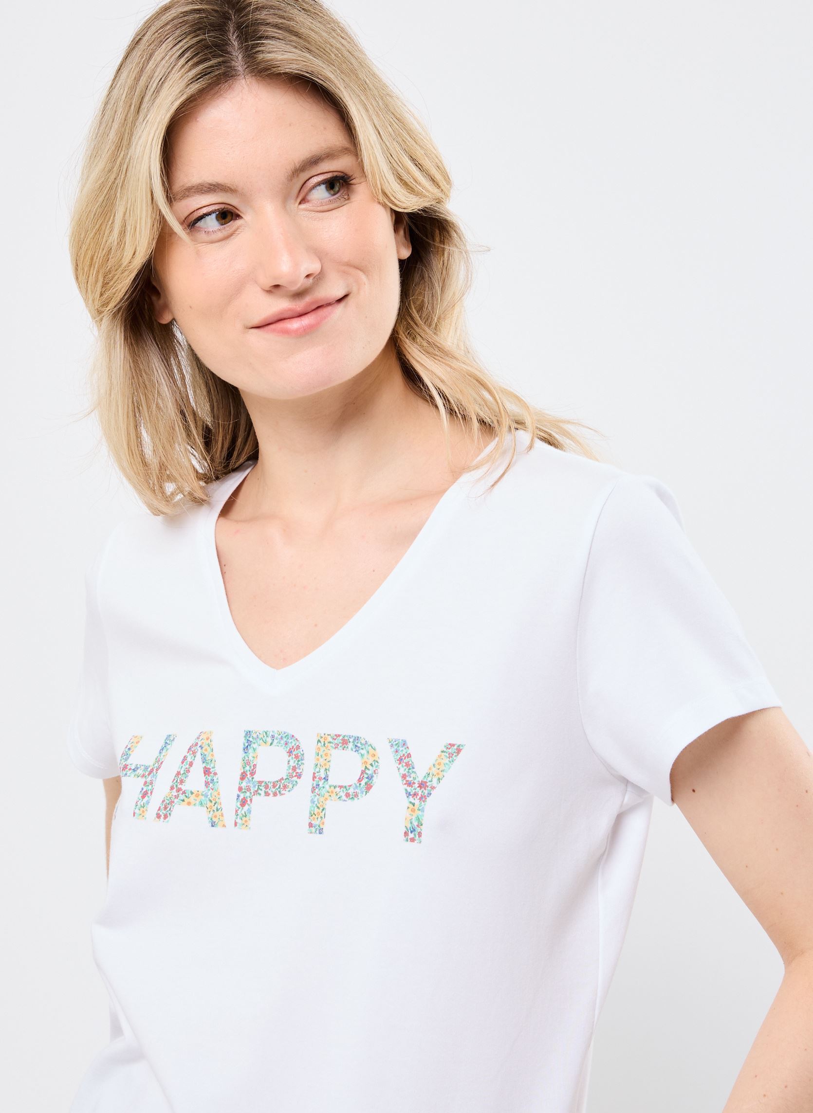 Kurzarm-T-Shirts PCSERIMA SS T-SHIRT FC BC damen weiß Pieces Kurzarm-T-Shirts PCSERIMA SS T-SHIRT FC BC damen weiß BRIGHT WHITE AP