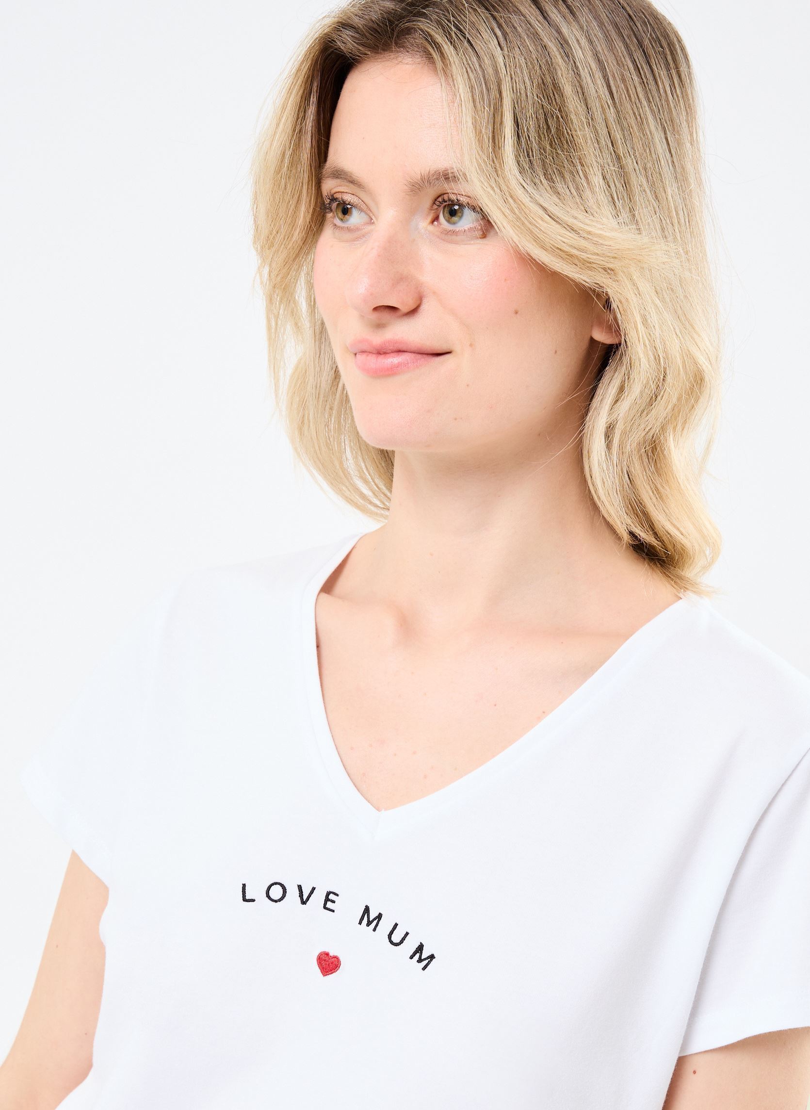 Kurzarm-T-Shirts PCSERIMA SS T-SHIRT FC BC damen weiß Pieces Kurzarm-T-Shirts PCSERIMA SS T-SHIRT FC BC damen weiß BRIGHT WHITE MAY