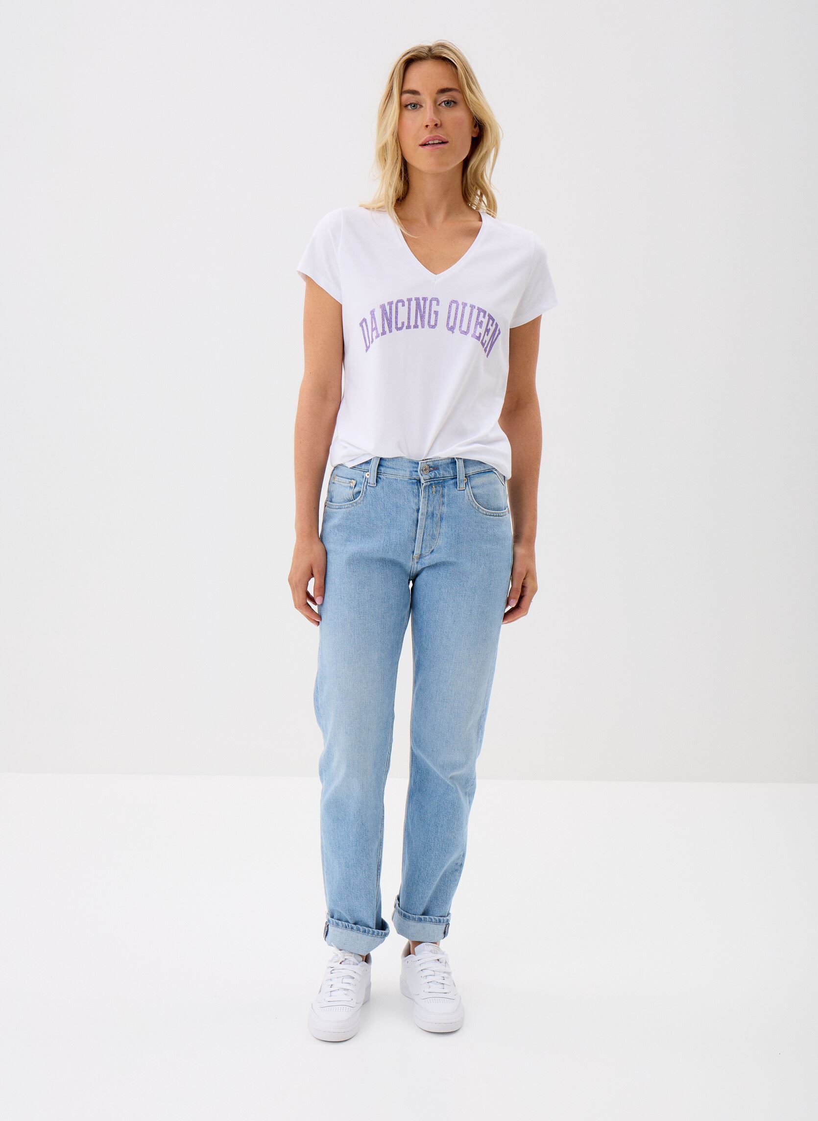 Kurzarm-T-Shirts PCSERIMA SS T-SHIRT FC BC damen weiß Pieces Kurzarm-T-Shirts PCSERIMA SS T-SHIRT FC BC damen weiß BRIGHT WHITE JUIN