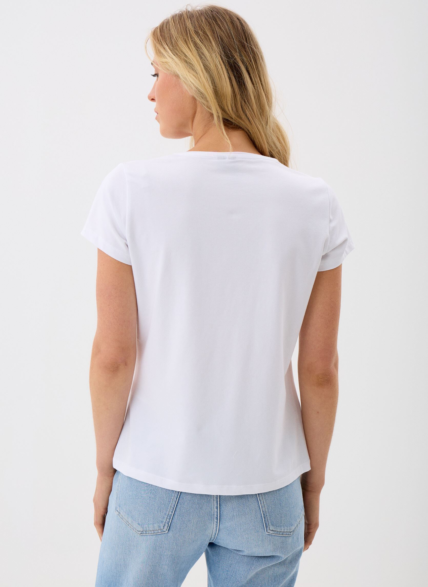 Kurzarm-T-Shirts PCSERIMA SS T-SHIRT FC BC damen weiß Pieces Kurzarm-T-Shirts PCSERIMA SS T-SHIRT FC BC damen weiß BRIGHT WHITE JUIN