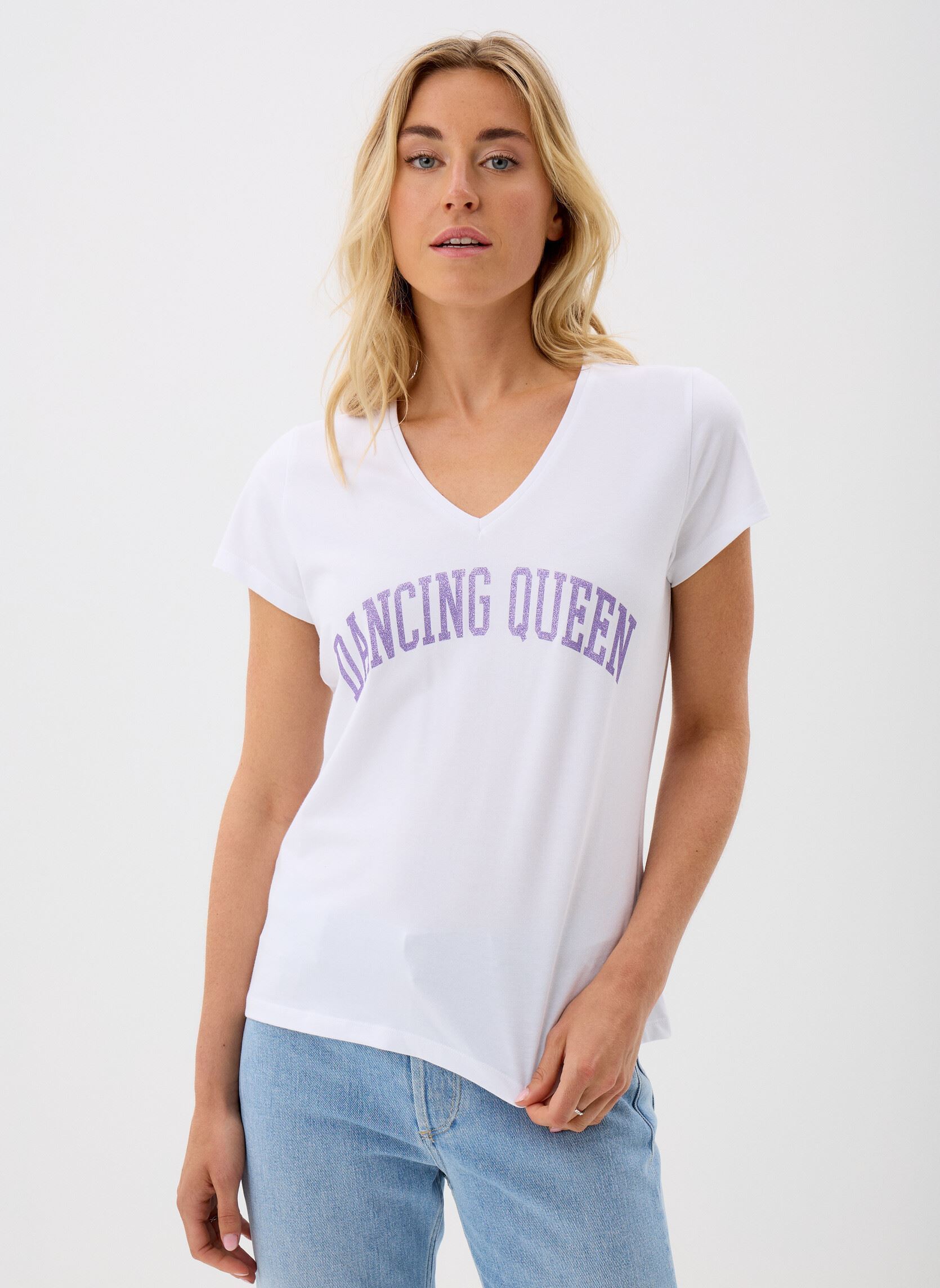 Kurzarm-T-Shirts PCSERIMA SS T-SHIRT FC BC damen weiß Pieces Kurzarm-T-Shirts PCSERIMA SS T-SHIRT FC BC damen weiß BRIGHT WHITE JUIN