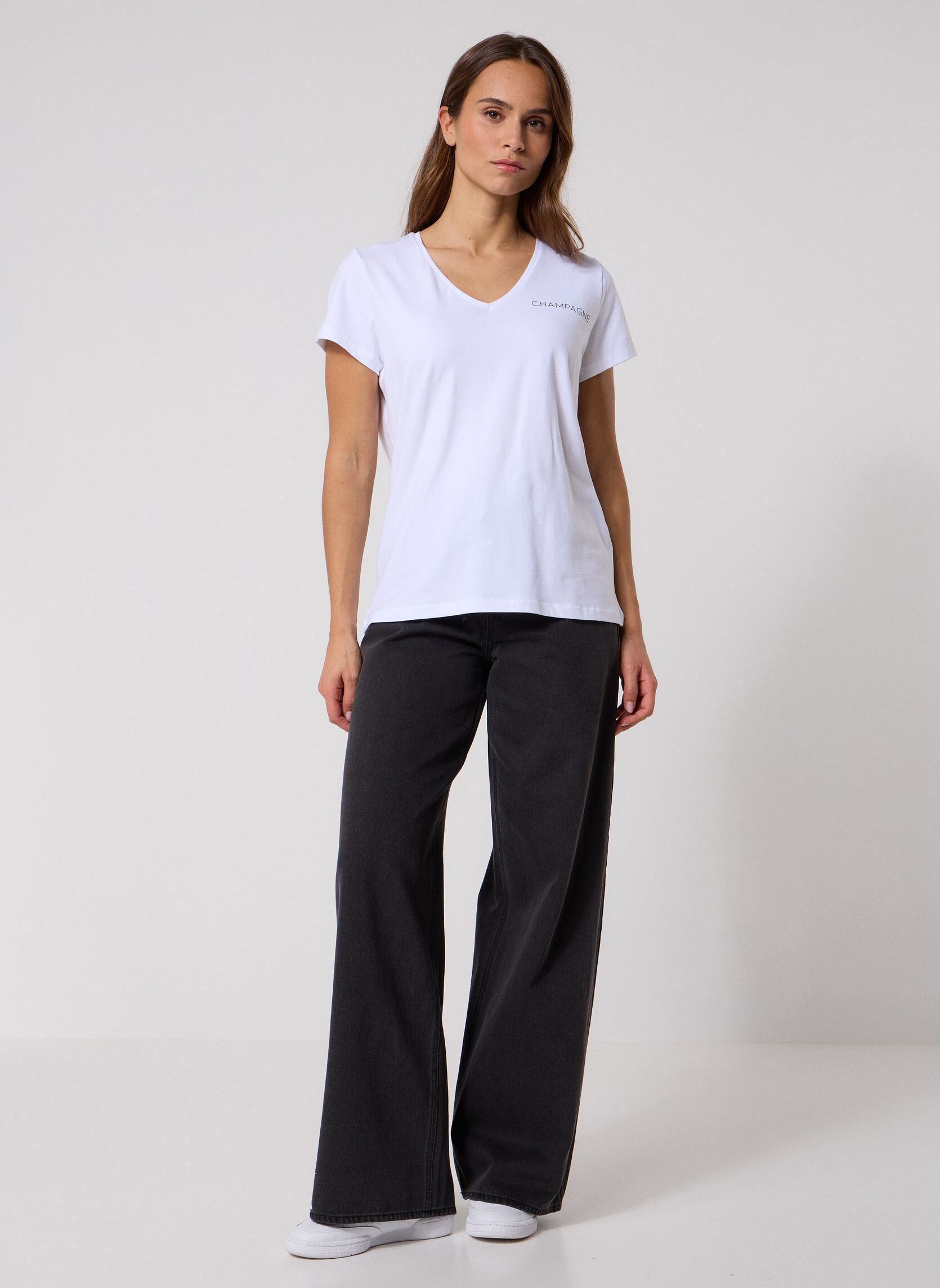 Kurzarm-T-Shirts PCSERIMA SS T-SHIRT FC BC damen weiß Pieces Kurzarm-T-Shirts PCSERIMA SS T-SHIRT FC BC damen weiß BRIGHT WHITE CHAMPAGNE