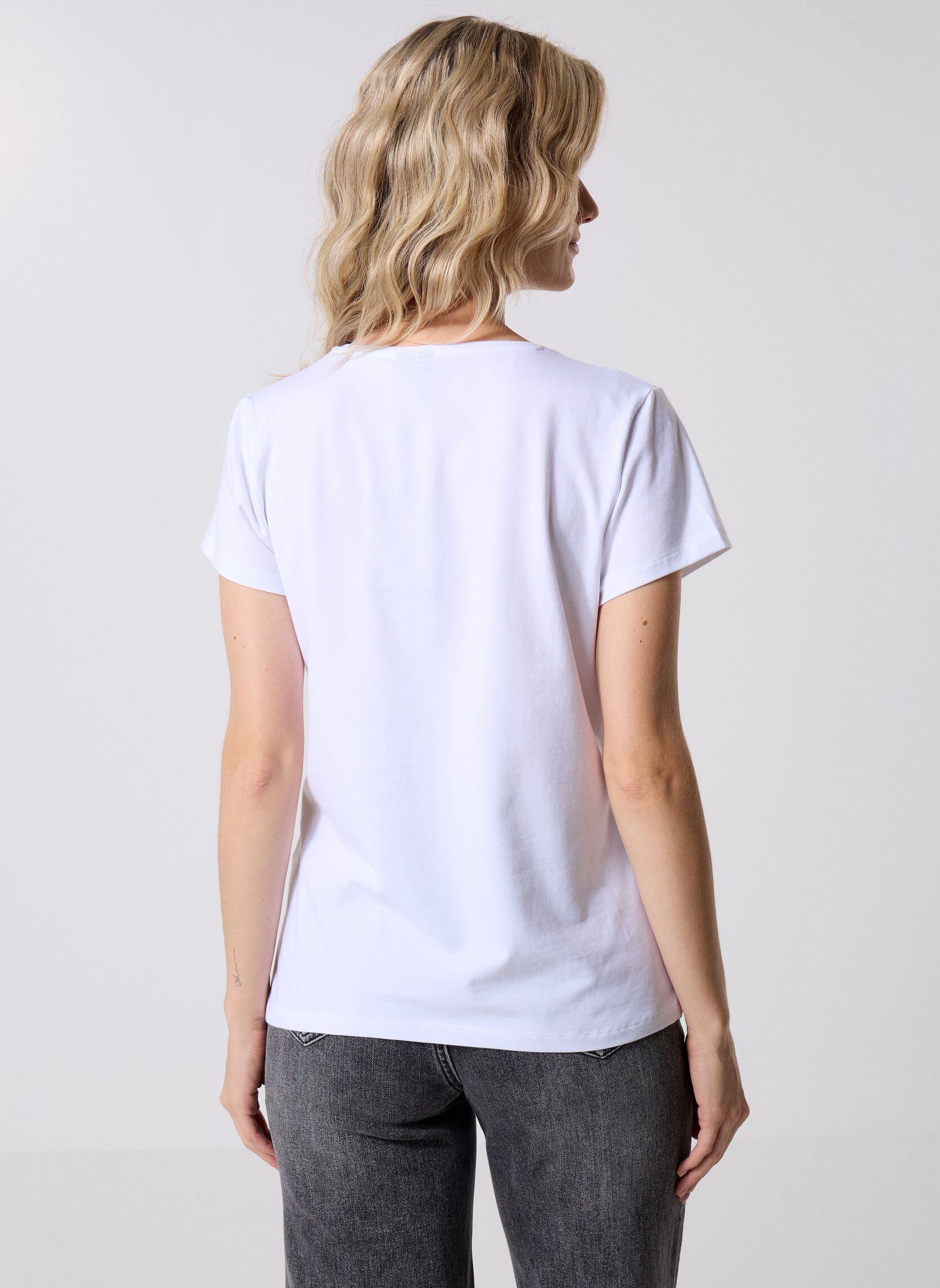 Kurzarm-T-Shirts PCSERIMA SS T-SHIRT FC BC damen weiß Pieces Kurzarm-T-Shirts PCSERIMA SS T-SHIRT FC BC damen weiß BRIGHT WHITE BISOUS