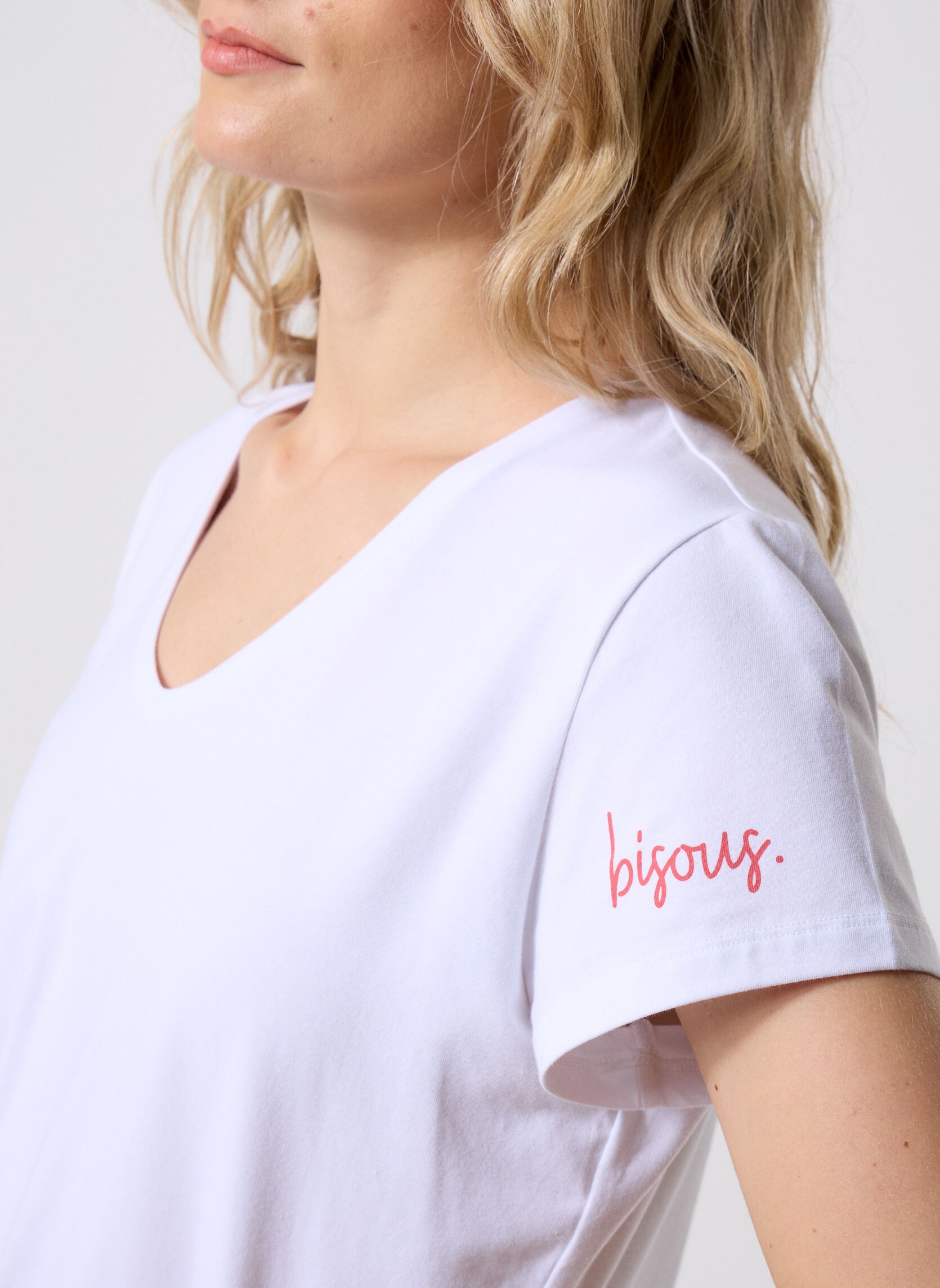 Kurzarm-T-Shirts PCSERIMA SS T-SHIRT FC BC damen weiß Pieces Kurzarm-T-Shirts PCSERIMA SS T-SHIRT FC BC damen weiß BRIGHT WHITE BISOUS