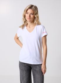 Kurzarm-T-Shirts PCSERIMA SS T-SHIRT FC BC damen weiß