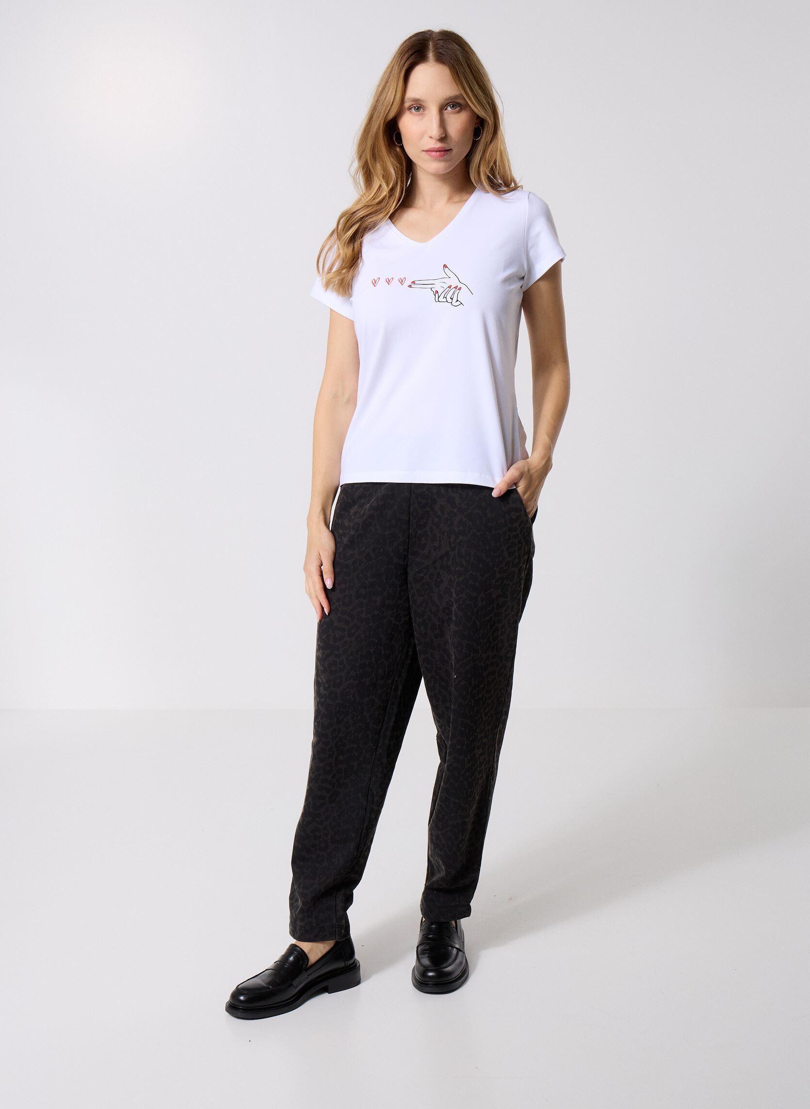 Kurzarm-T-Shirts PCSERIMA SS T-SHIRT FC BC damen weiß Pieces Kurzarm-T-Shirts PCSERIMA SS T-SHIRT FC BC damen weiß BRIGHT WHITE LOVE