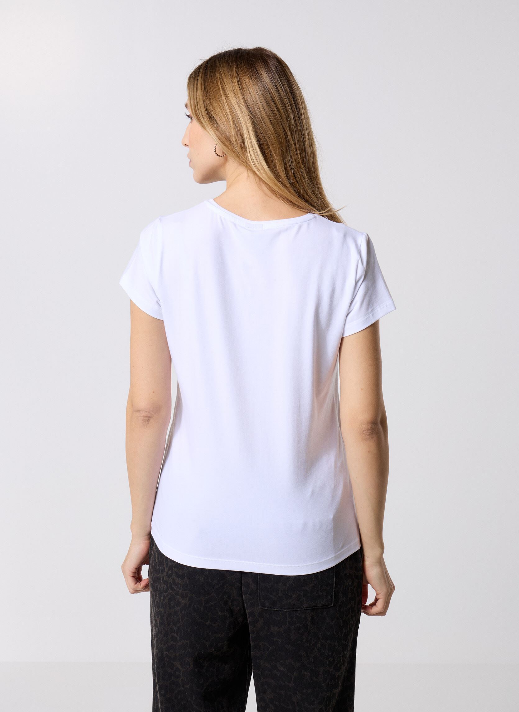 Kurzarm-T-Shirts PCSERIMA SS T-SHIRT FC BC damen weiß Pieces Kurzarm-T-Shirts PCSERIMA SS T-SHIRT FC BC damen weiß BRIGHT WHITE LOVE