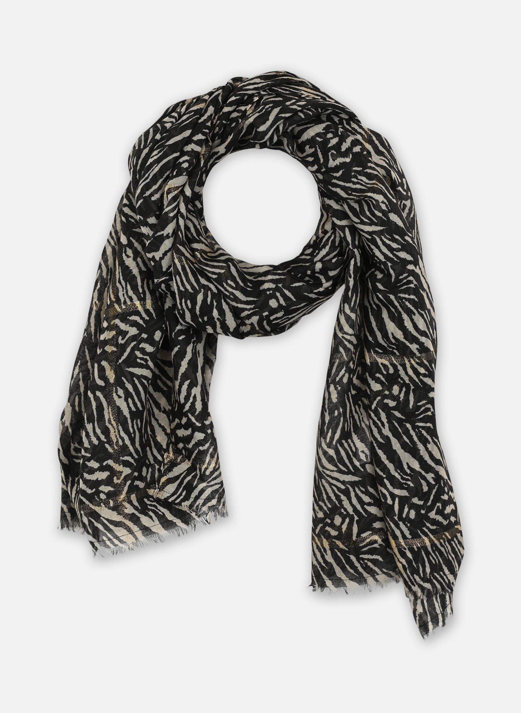 Halstücher PCTASSELO LONG PRINTED SCARF BUNDLE BC damen schwarz Pieces Halstücher PCTASSELO LONG PRINTED SCARF BUNDLE BC damen schwarz Black zebra