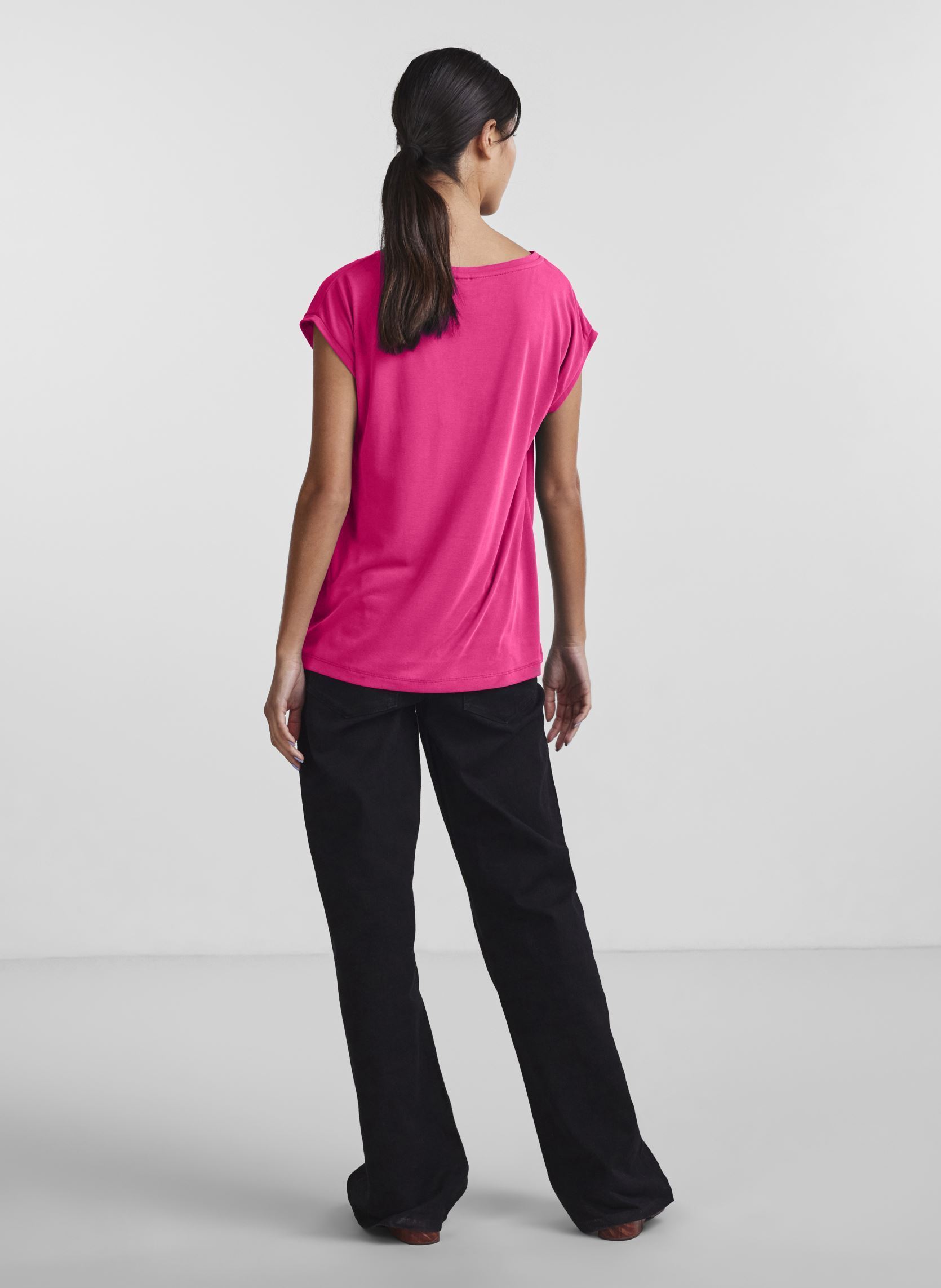 Pieces PCKITTE SS TOP JRS NOOS BC - T-shirt basic - ombre blue/blu scuro