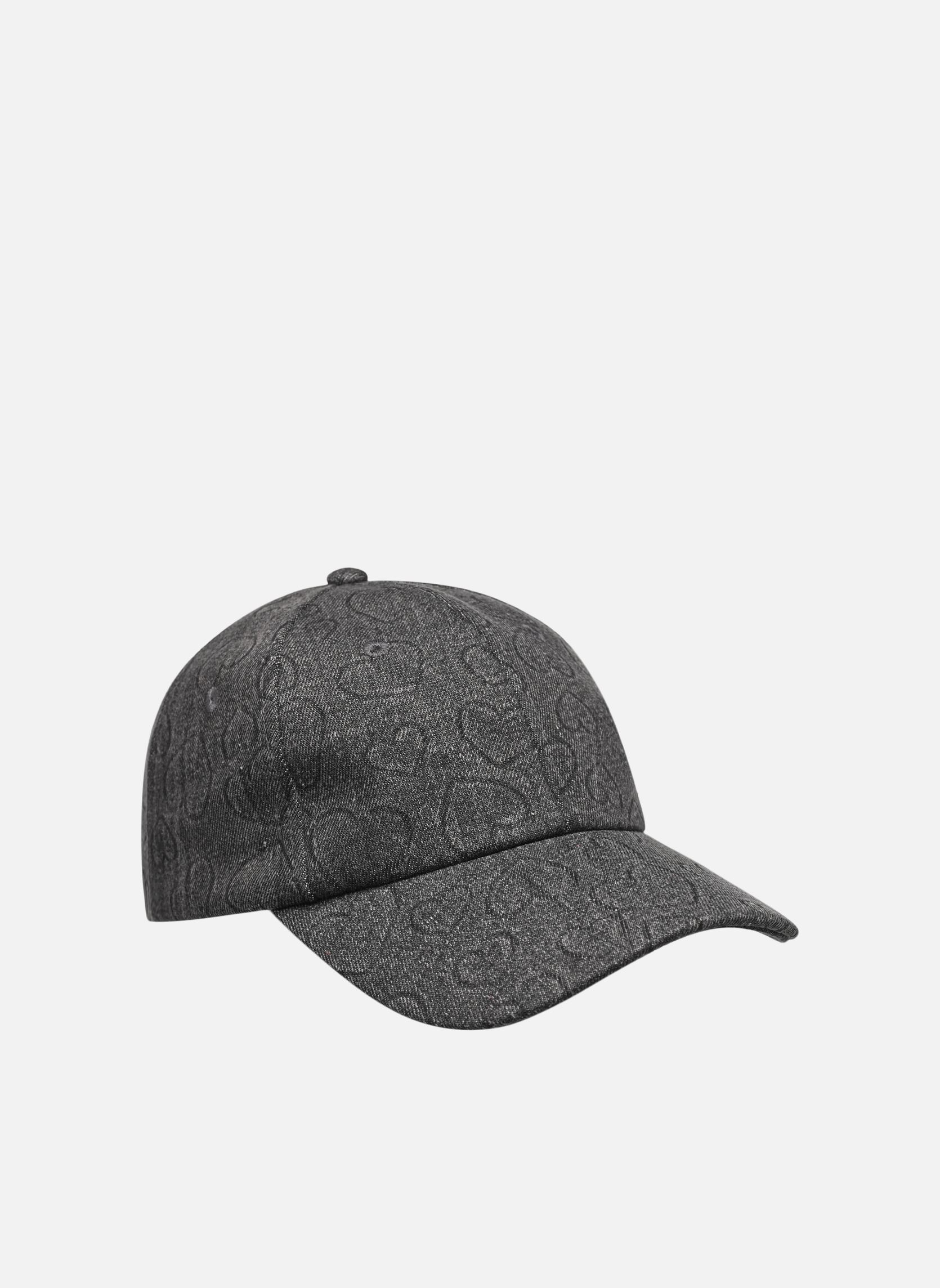 Kappen PCNAINA HEART DENIM CAP FC damen grau Pieces Kappen PCNAINA HEART DENIM CAP FC damen grau Black Denim