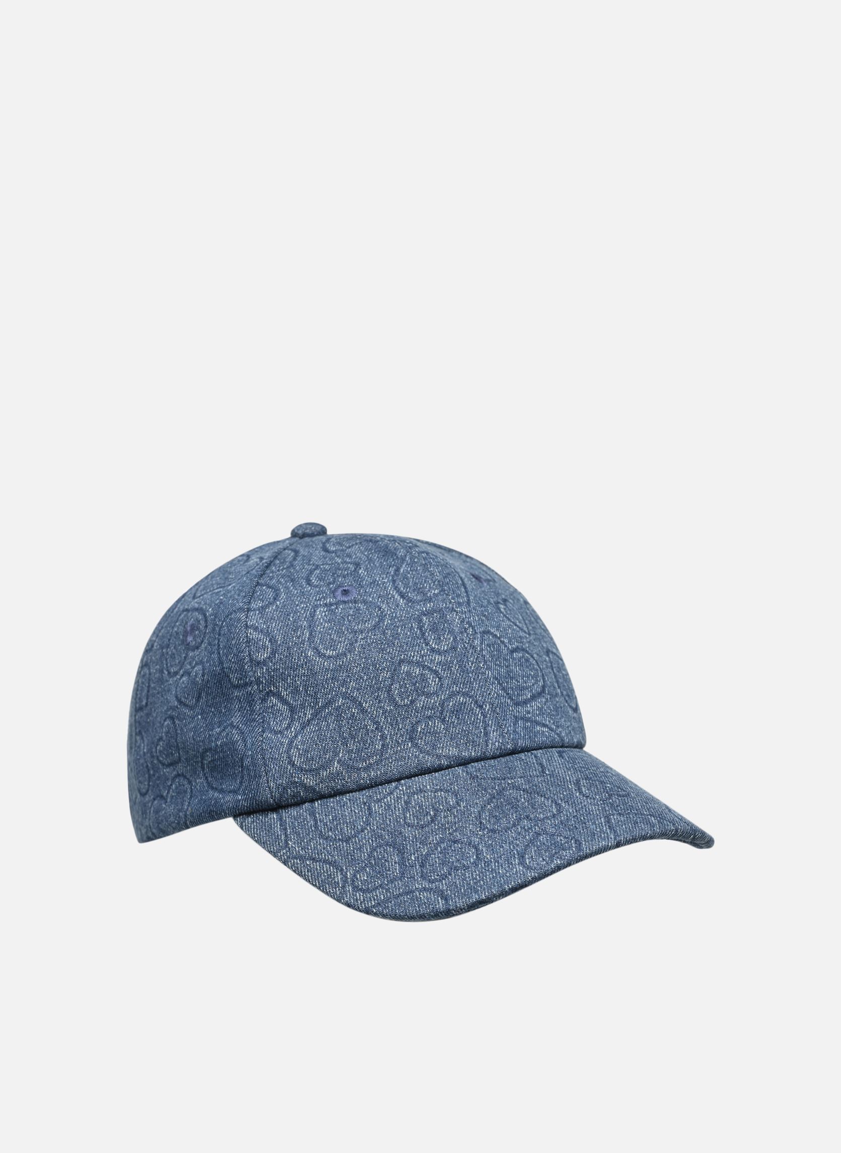 Kappen PCNAINA HEART DENIM CAP FC damen blau Pieces Kappen PCNAINA HEART DENIM CAP FC damen blau DARK BLUE DENIM