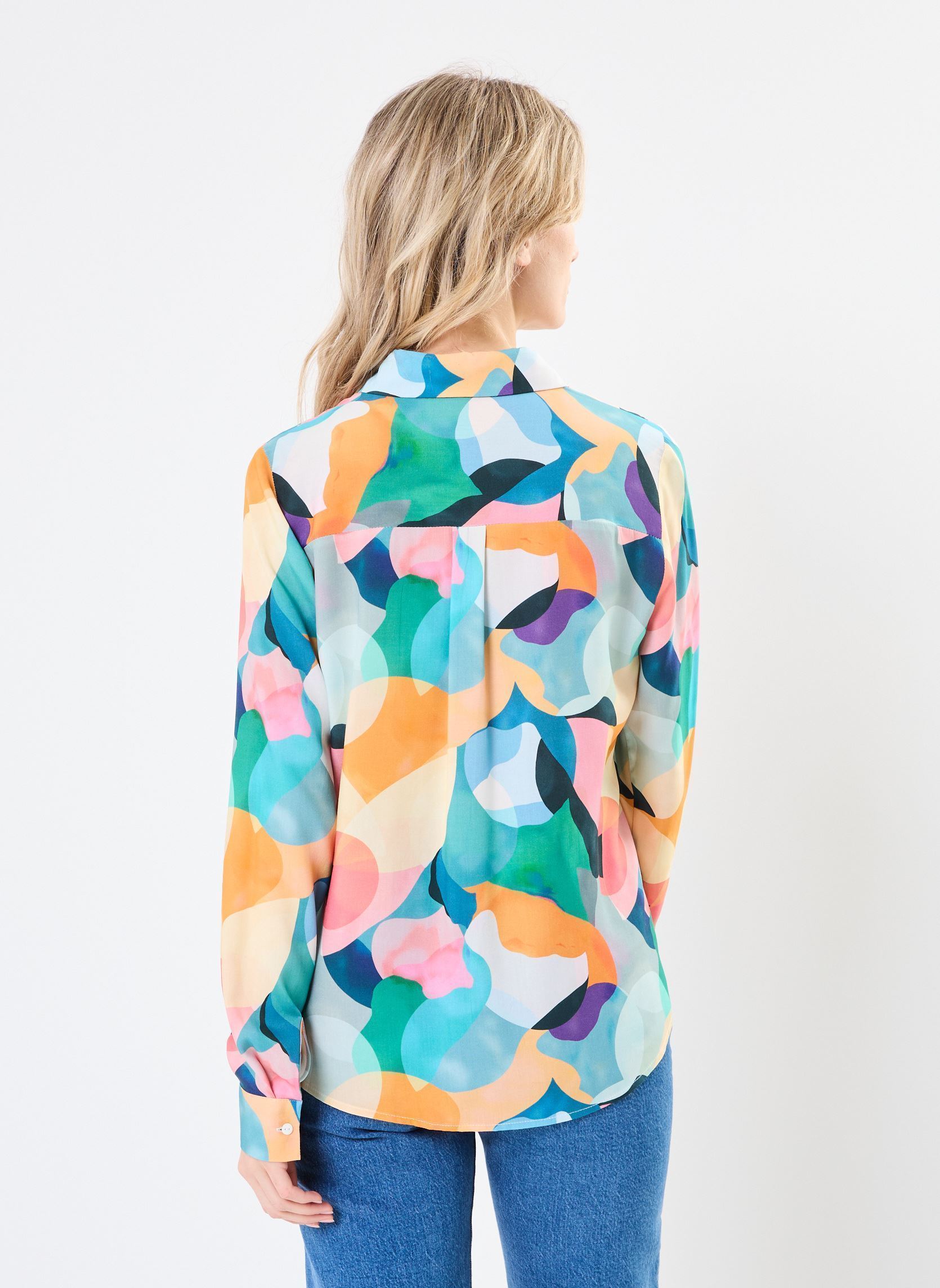 Langarm-Hemden PCSAYLOR LS SHIRT WVN FC BC damen mehrfarbig Pieces Langarm-Hemden PCSAYLOR LS SHIRT WVN FC BC damen mehrfarbig Flame Orange