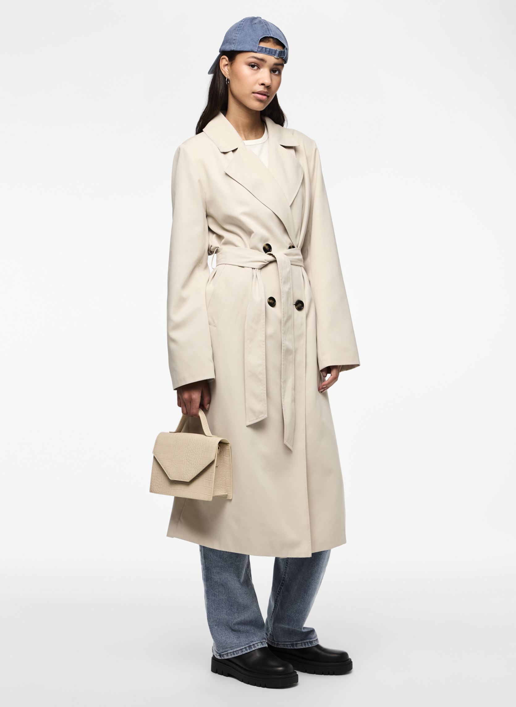 Trench-coats PCSCARLETT LS TRENCHCOAT NOOS femme beige Pieces Trench-coats PCSCARLETT LS TRENCHCOAT NOOS femme beige Silver Gray