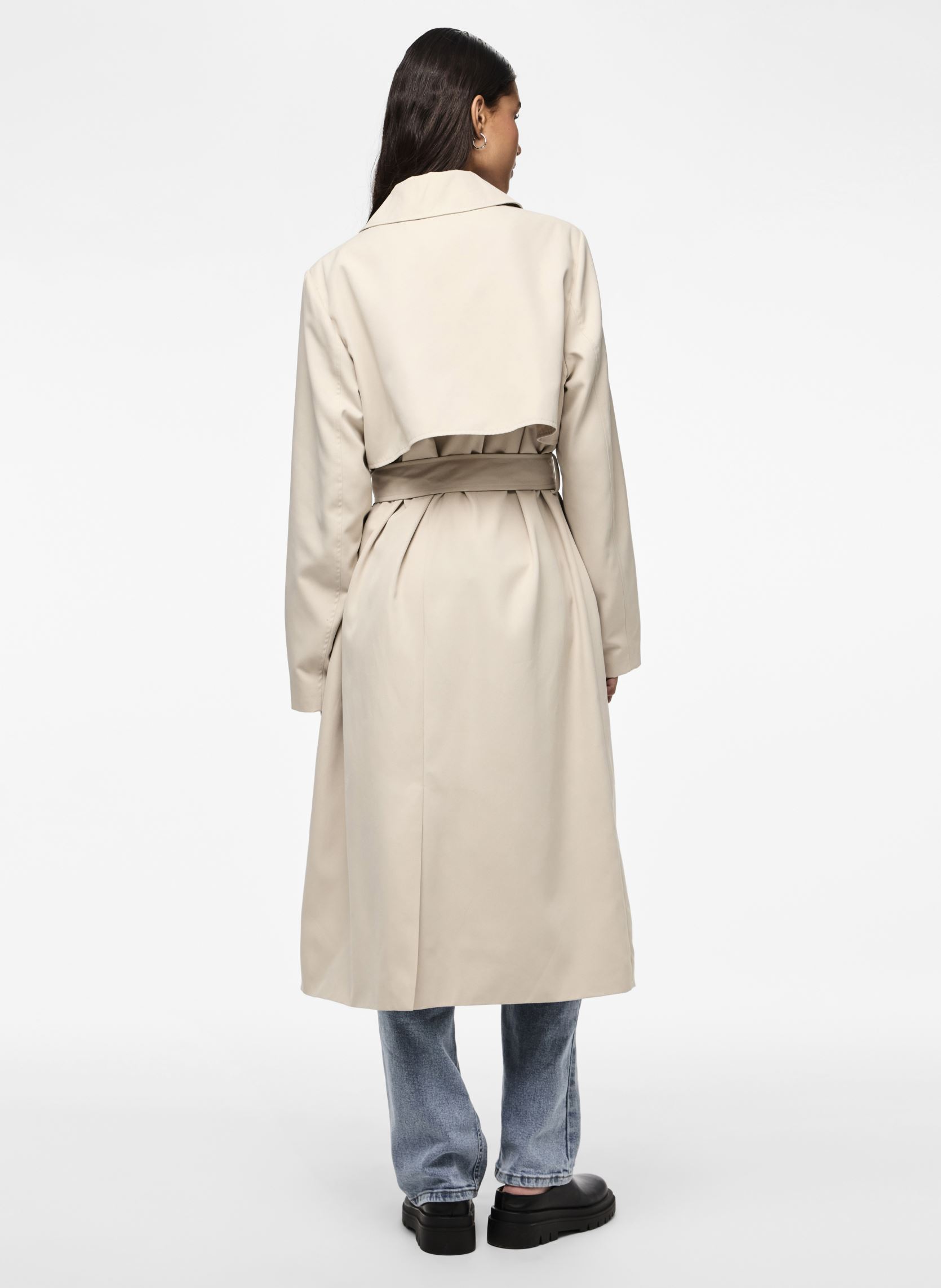 Trench-coats PCSCARLETT LS TRENCHCOAT NOOS femme beige Pieces Trench-coats PCSCARLETT LS TRENCHCOAT NOOS femme beige Silver Gray