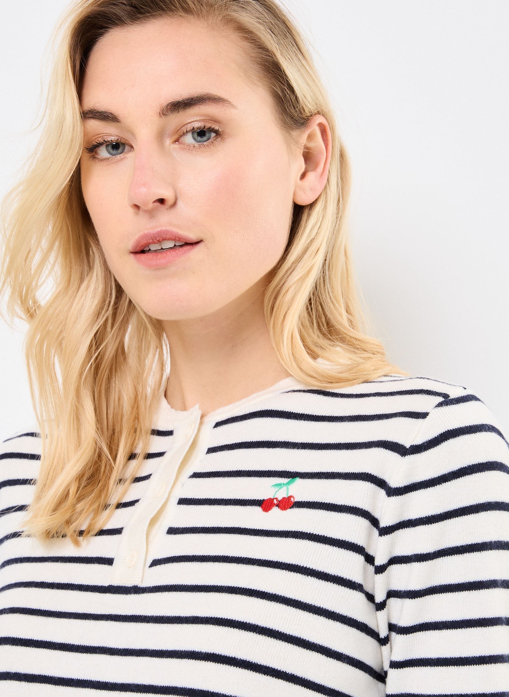 Pulls PCSENNA LS HALF PLACKET KNIT MPA BC femme blanc Pieces Pulls PCSENNA LS HALF PLACKET KNIT MPA BC femme blanc Cloud Dancer