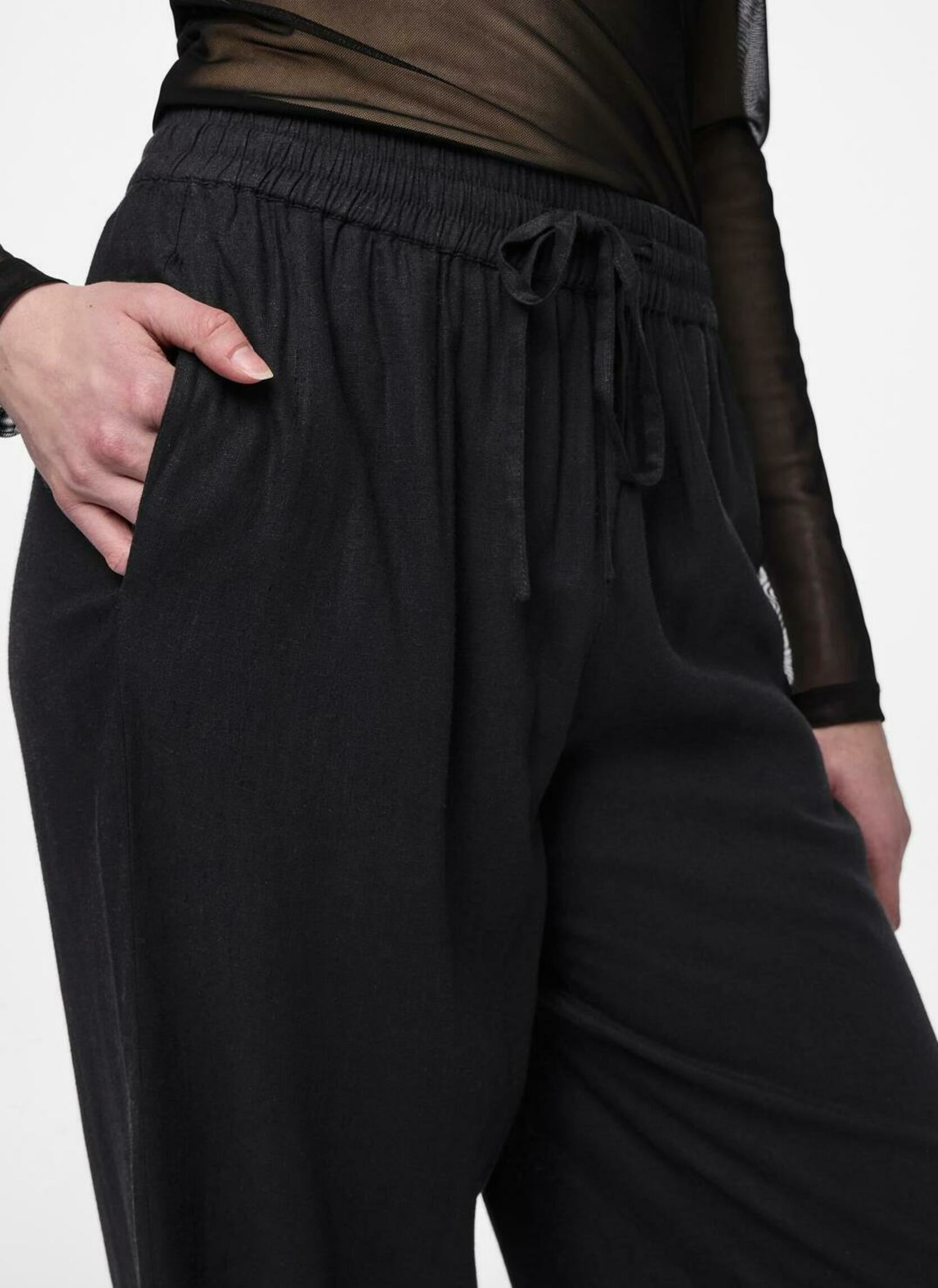 Weite Hosen PCPIA HW WIDE PANTS WVN NOOS damen schwarz Pieces Weite Hosen PCPIA HW WIDE PANTS WVN NOOS damen schwarz Black