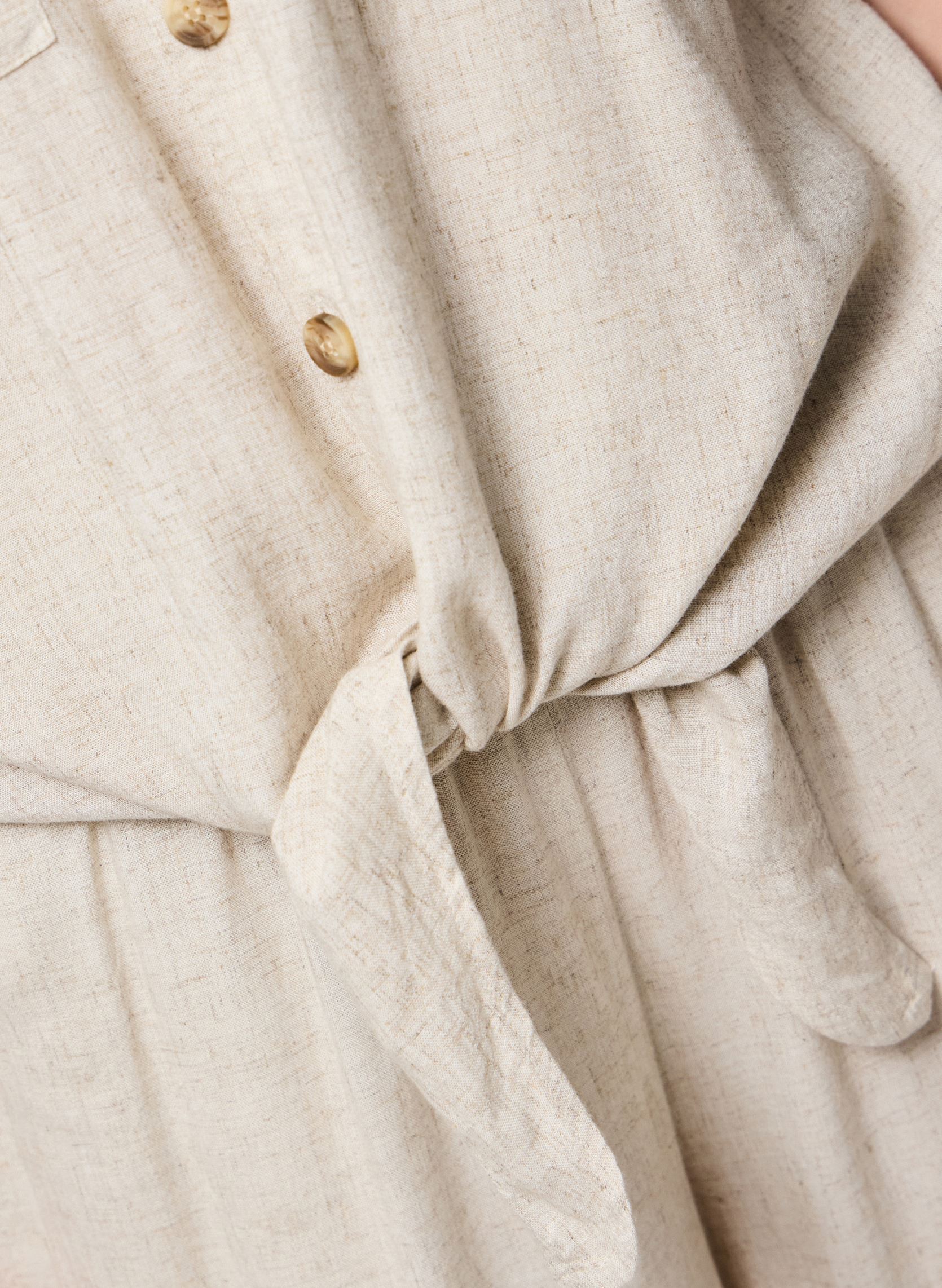 Chemises manches courtes PCPIA SS TIE SHIRT WVN NOOS femme beige Pieces Chemises manches courtes PCPIA SS TIE SHIRT WVN NOOS femme beige Birch